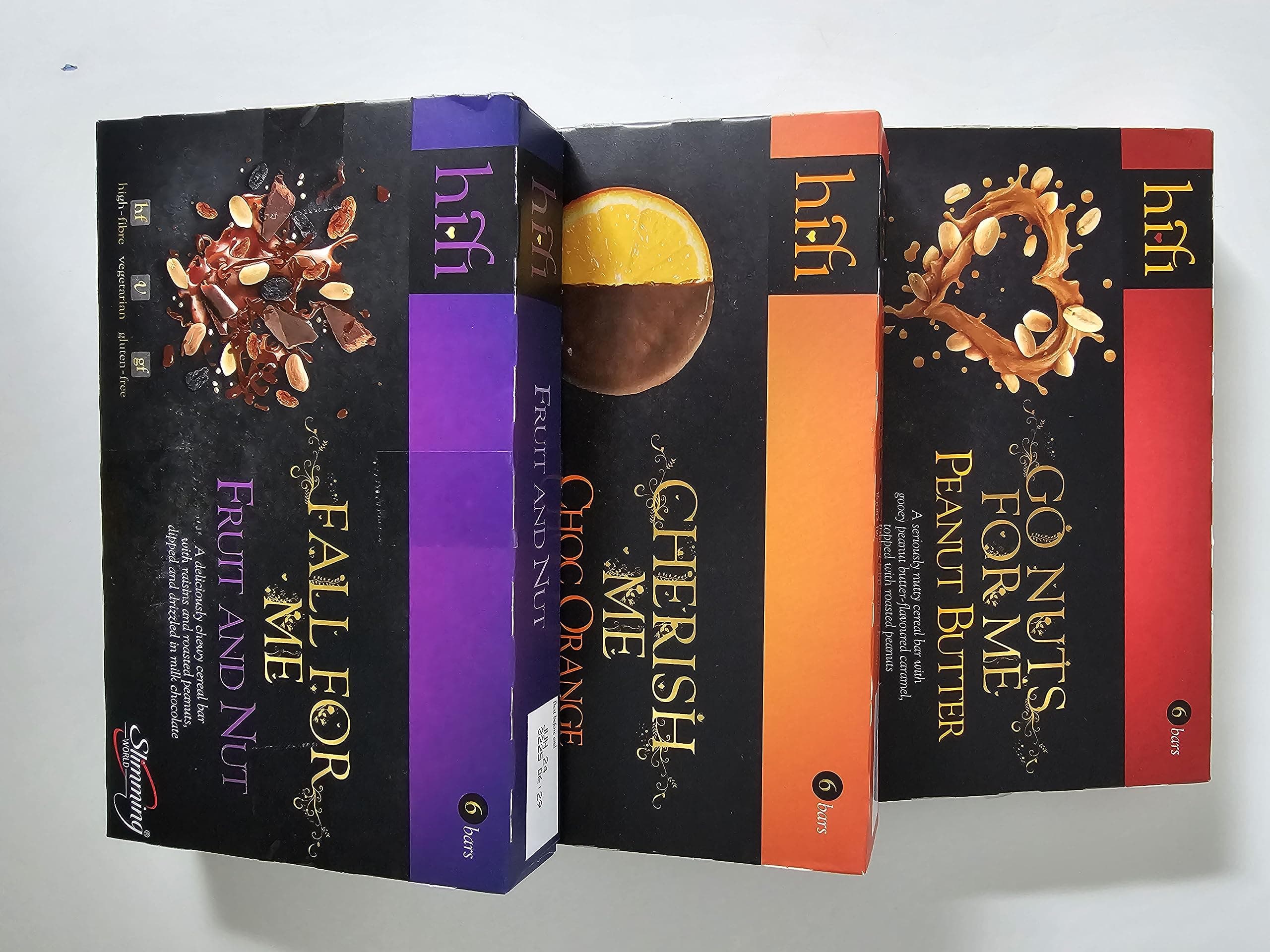 Slimming World HiFi Bars 3 Boxes (Peanut Butter, Choc Orange, Fruit & Nut, Flavours) by TBD365 GIFFTING