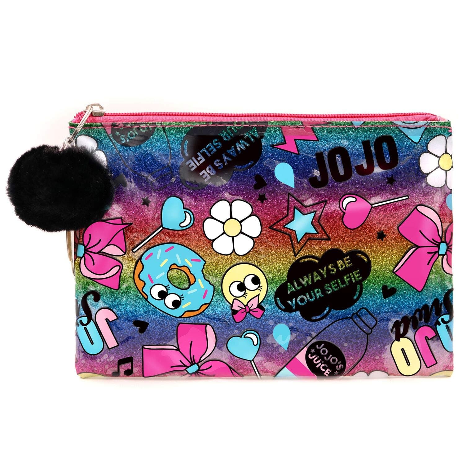 Jojo Siwa Nickelodeon Printed Zip Case Multipurpose Pouch for Small Gadgets, Tools, Accessories, Toiletries, Little Treasuries, Notions & More