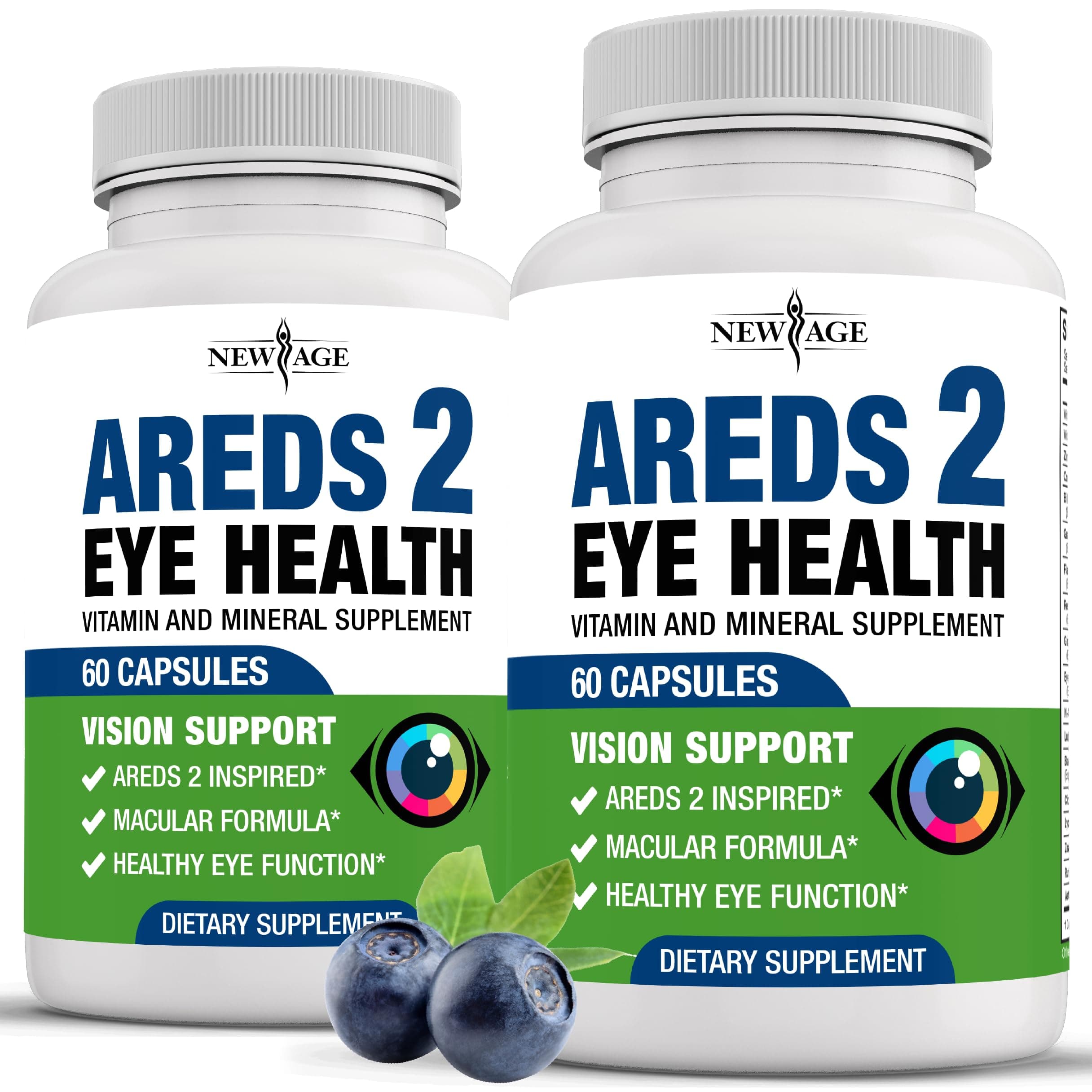 AREDS 2 Eye Vitamin Contains Bilberry 6000mg Lutein (32mg), Grape seed (6000 mg), Eyebright (1000 mg), and Zeaxanthin (8 mg) - 120 Count