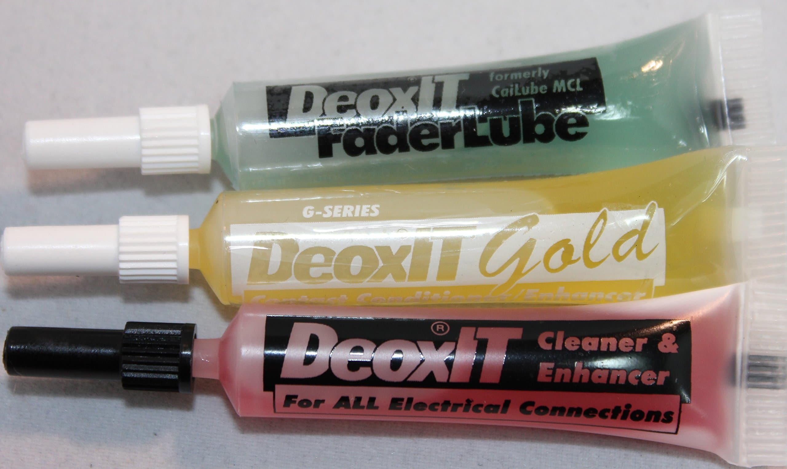 Caig DeoxIT, Gold, Fader - 3 x 2ml Squeeze Tubes, 100% Solution - 1 Each of D100L, G100L, F100L