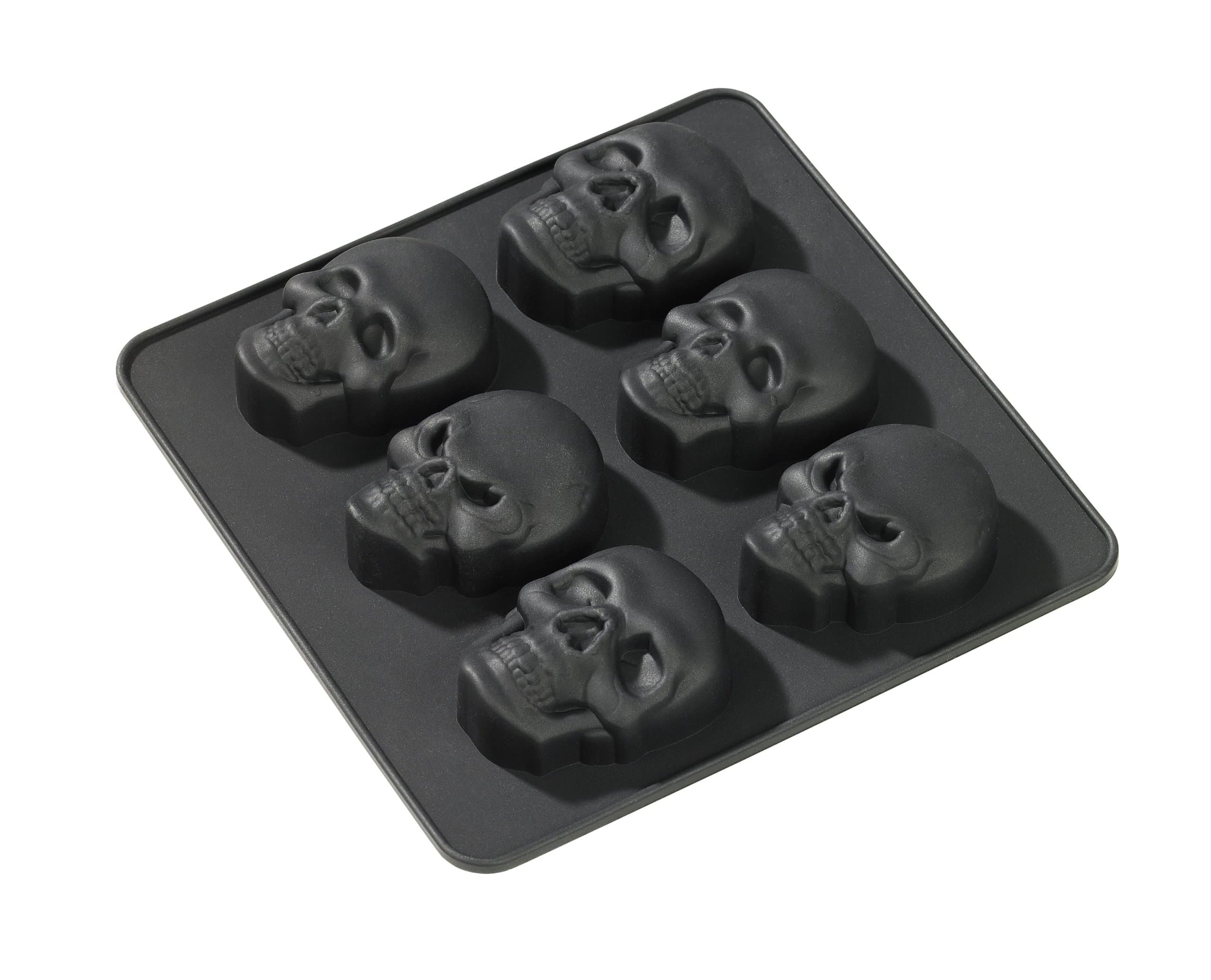 GEDA LABELS 13655 Skull Ice Cube and Praline Moulds Set of 2