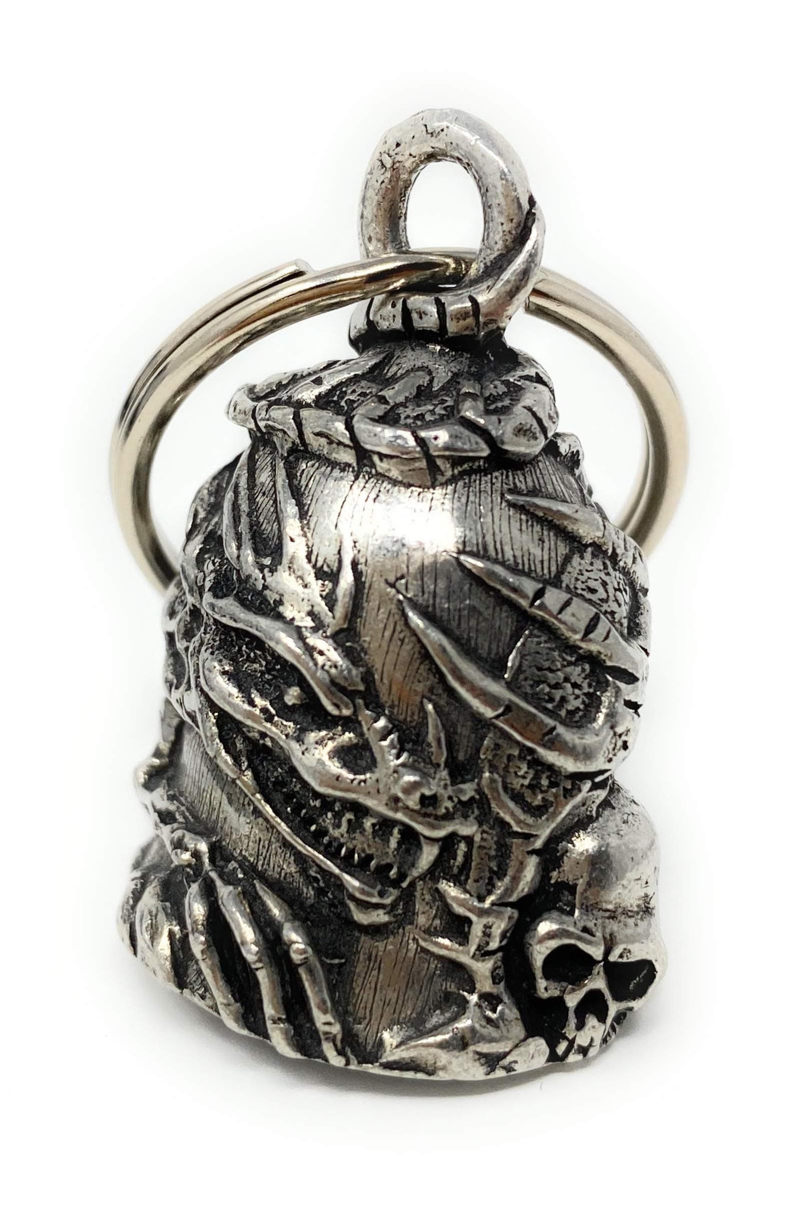 Bravo Bells Skull Dragon Bell - Biker Bell Accessory or Key Chain for Good Luck on the Road