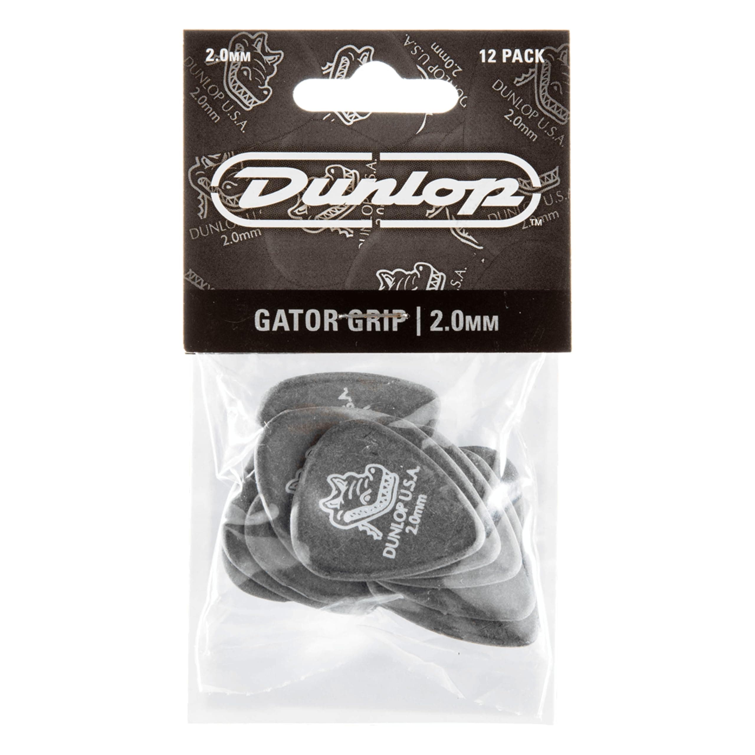 Dunlop Gator Grip Standard 2.0mm Black Guitar Picks