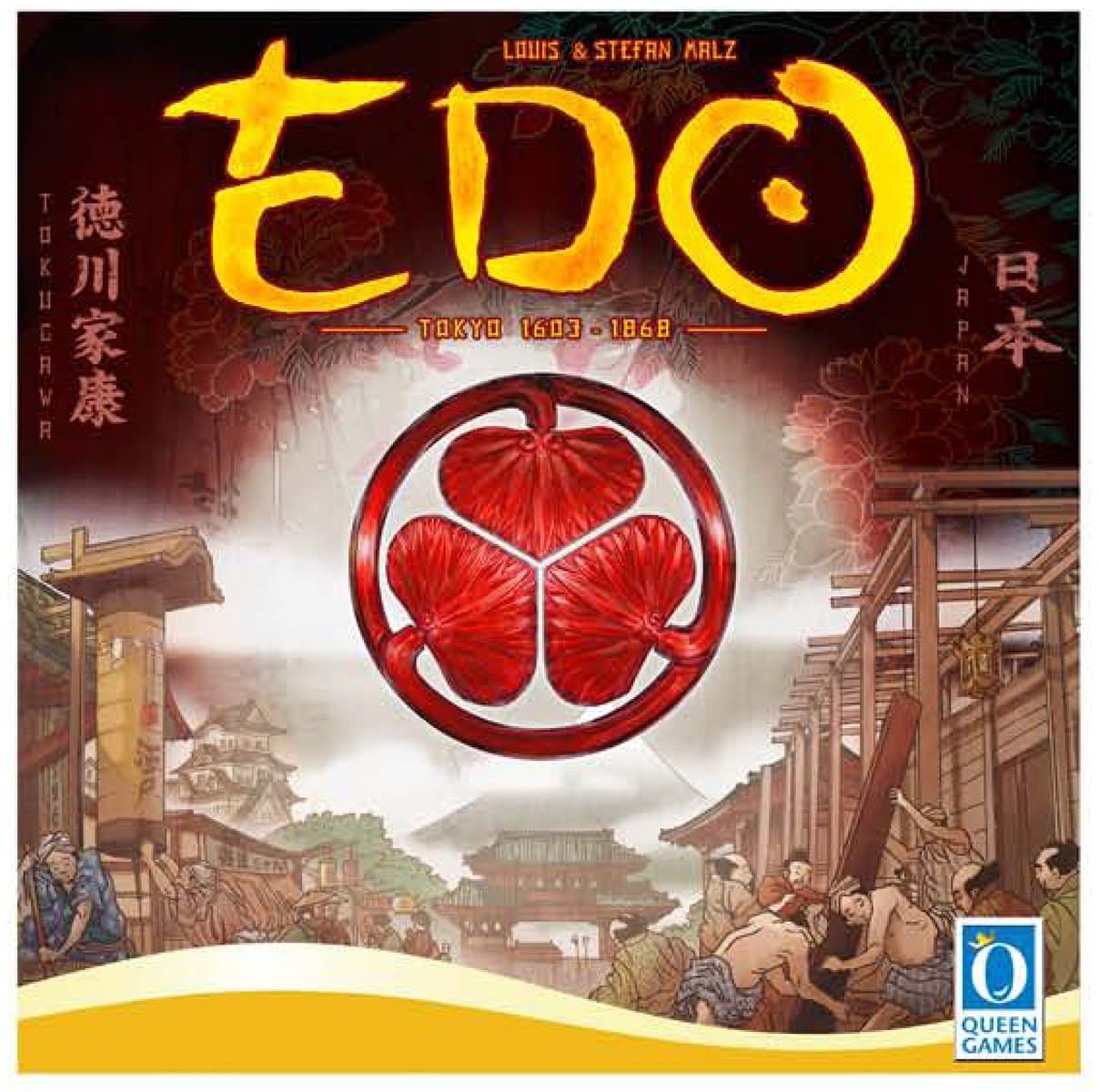 Queen Games Edo: Strategy, Area Control Board Game for 2-4 Players, Ages 12+