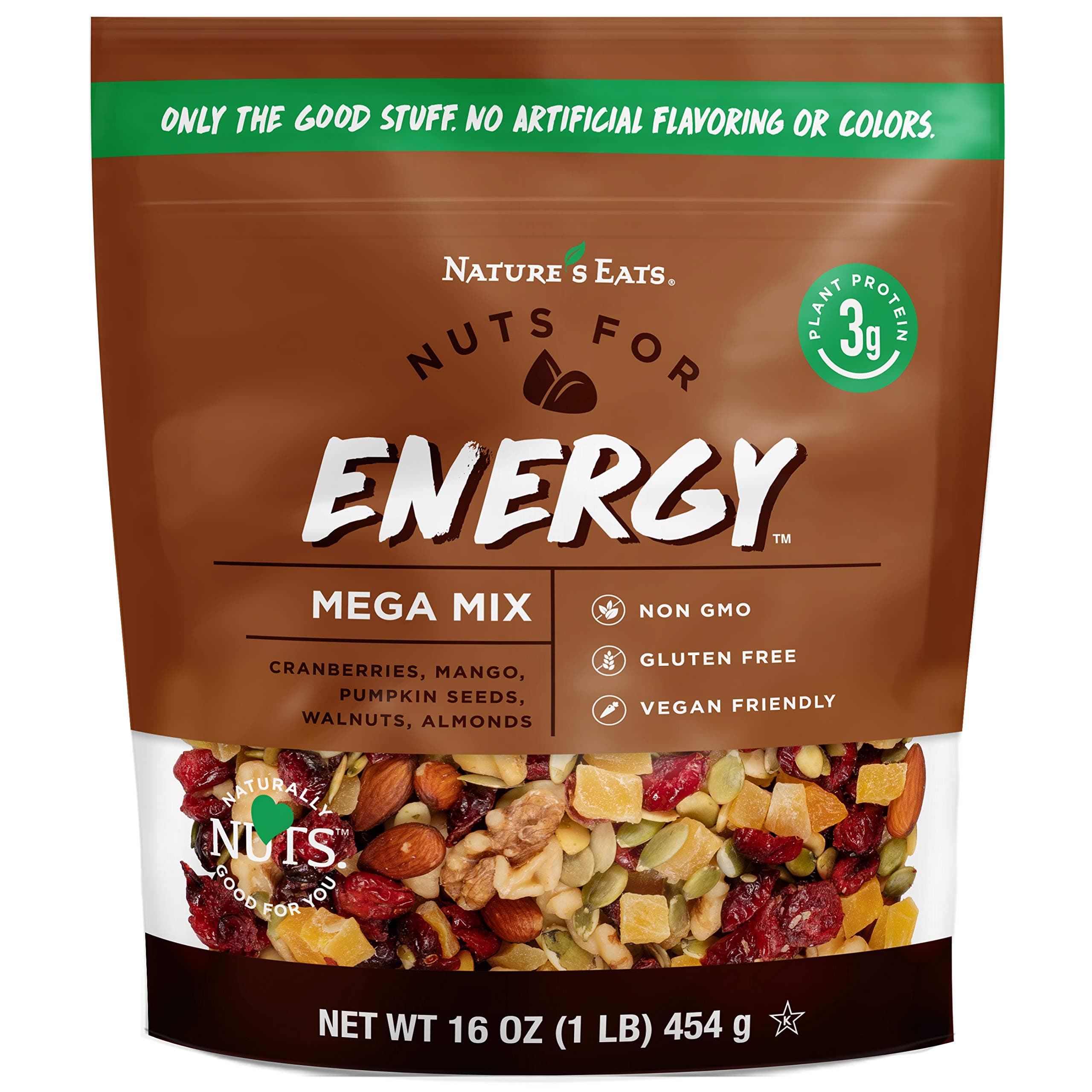 Nuts for Energy Mega Trail Mix, Oz Assorted 16 Ounce