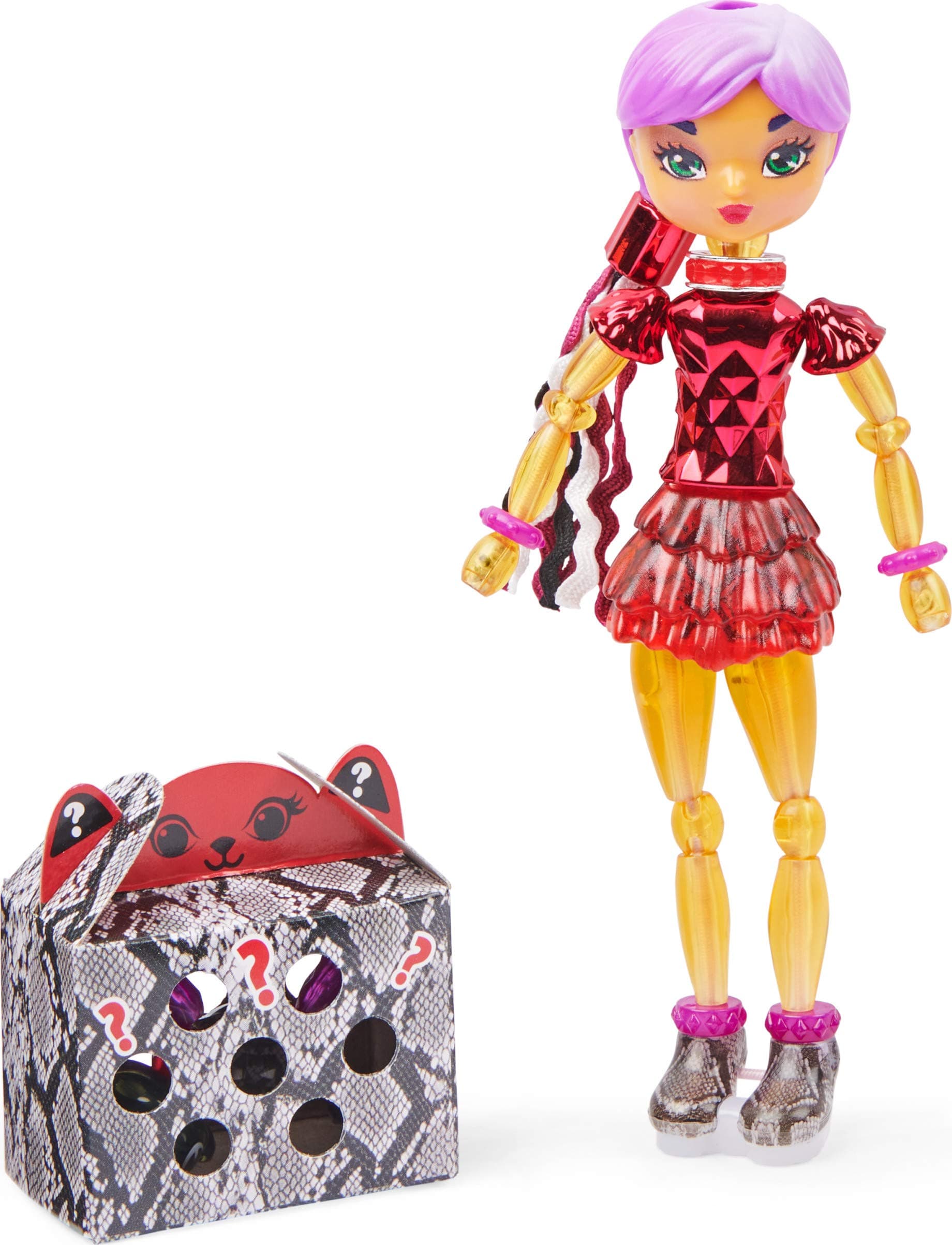 Twisty Petz Twisty Girlz, Series 2, Ruby Spark Transforming Doll to Collectible Bracelet with Mystery