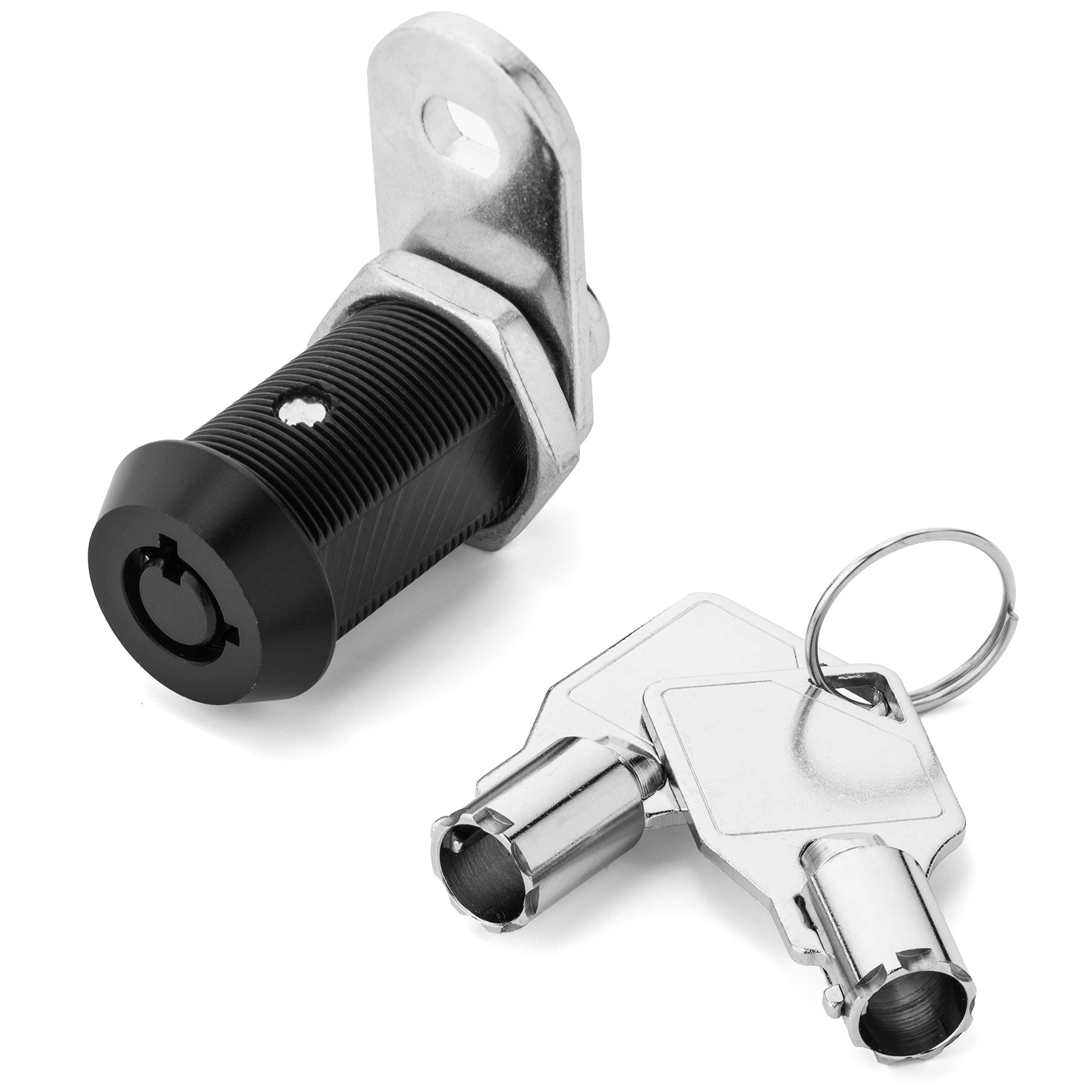 Westway Locks 1-1/8’' Black Tubular Cam Lock – Keyed Alike Lock with 2 Keys,Keycode(72351) 1-1/4"" Cam and Offset Cam Lock -Cabinet Lock, Drawer Lock, RV Compartment Lock,RV Cam Lock, RV Storage Lock