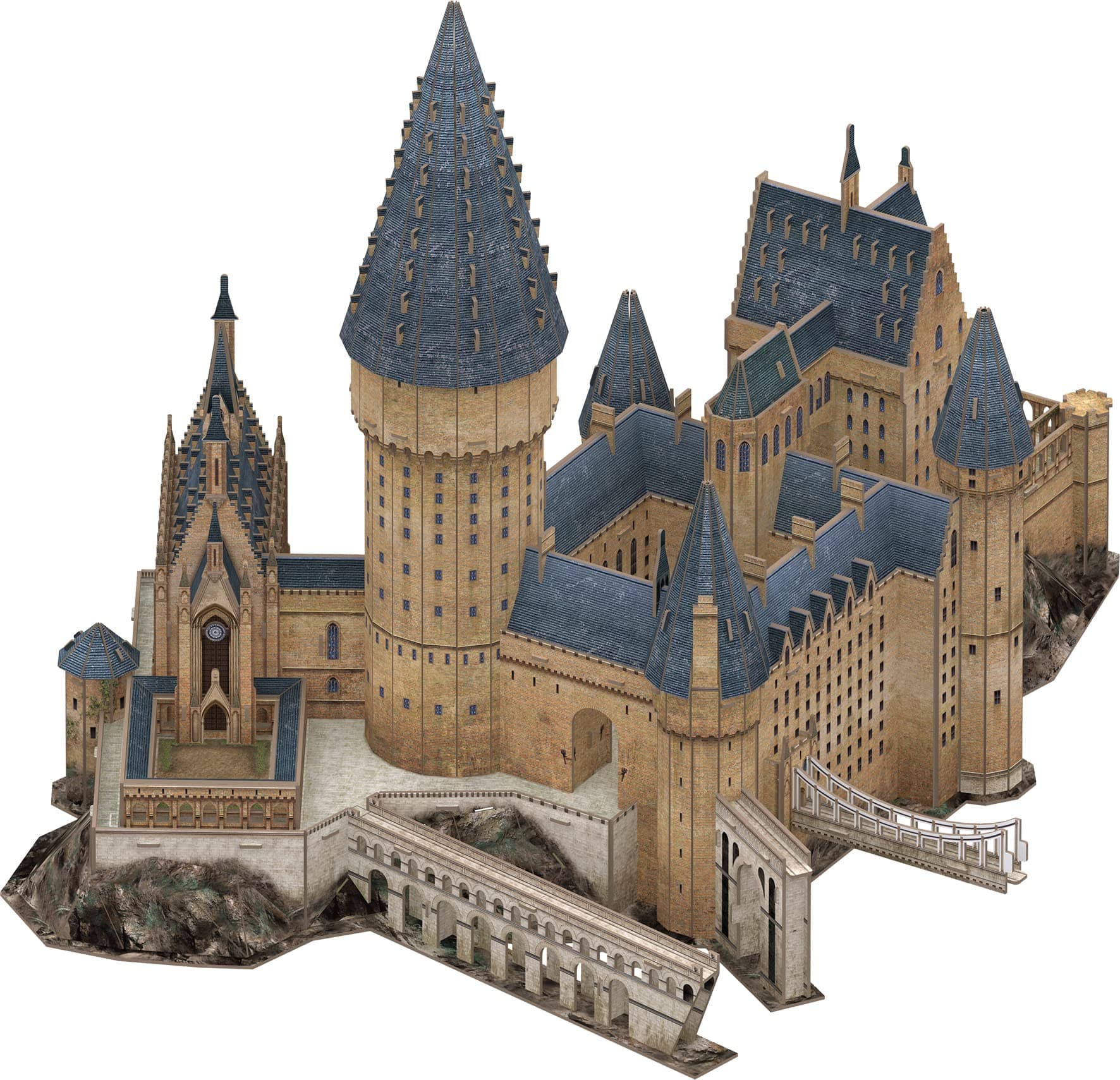 4D Cityscape Harry Potter Great Hall Paper 3D Puzzle Standard, Multicolored