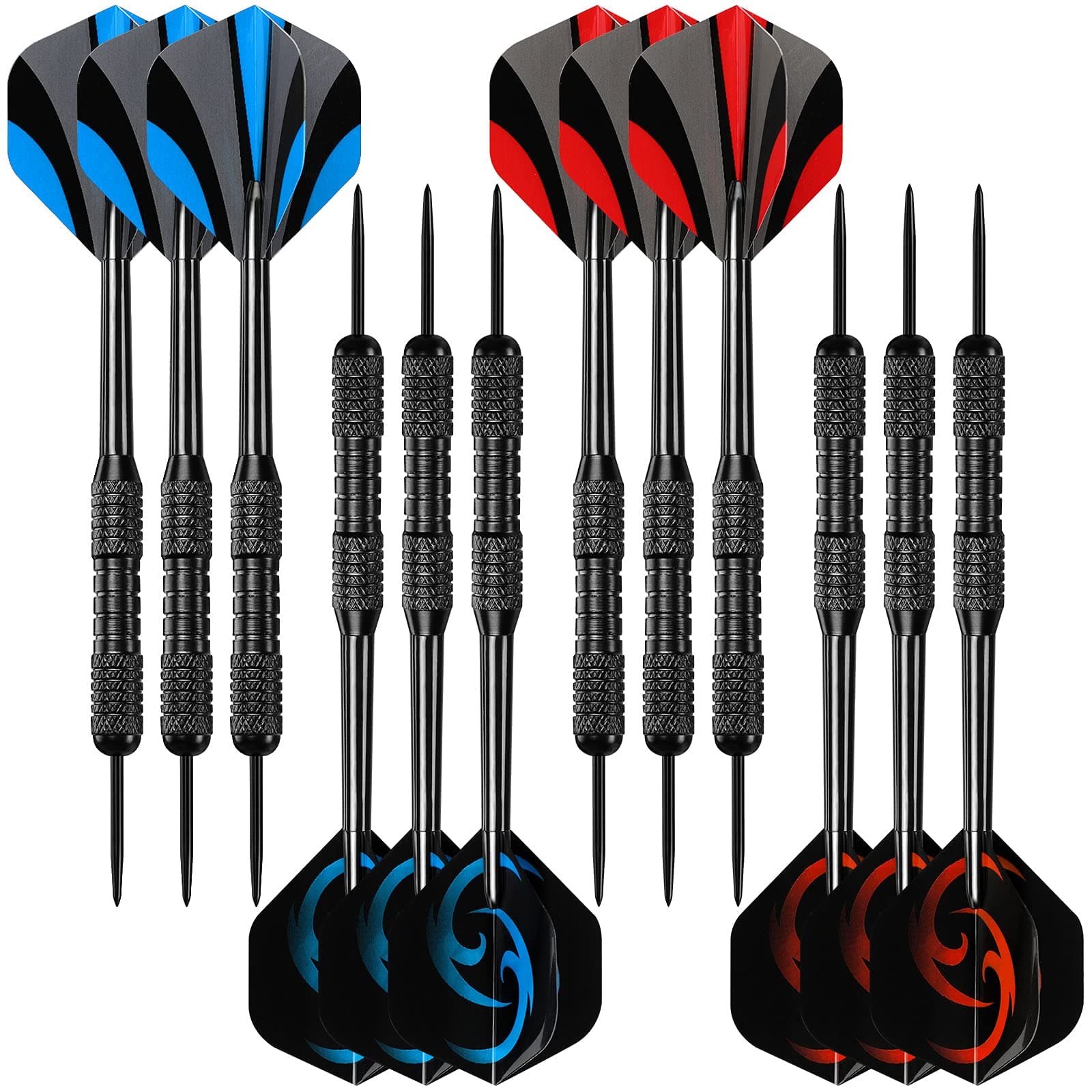 Accmor Darts Metal Tip Set, 12 Pack Steel Tip Darts Darts Set 24Grams Professional Metal Darts