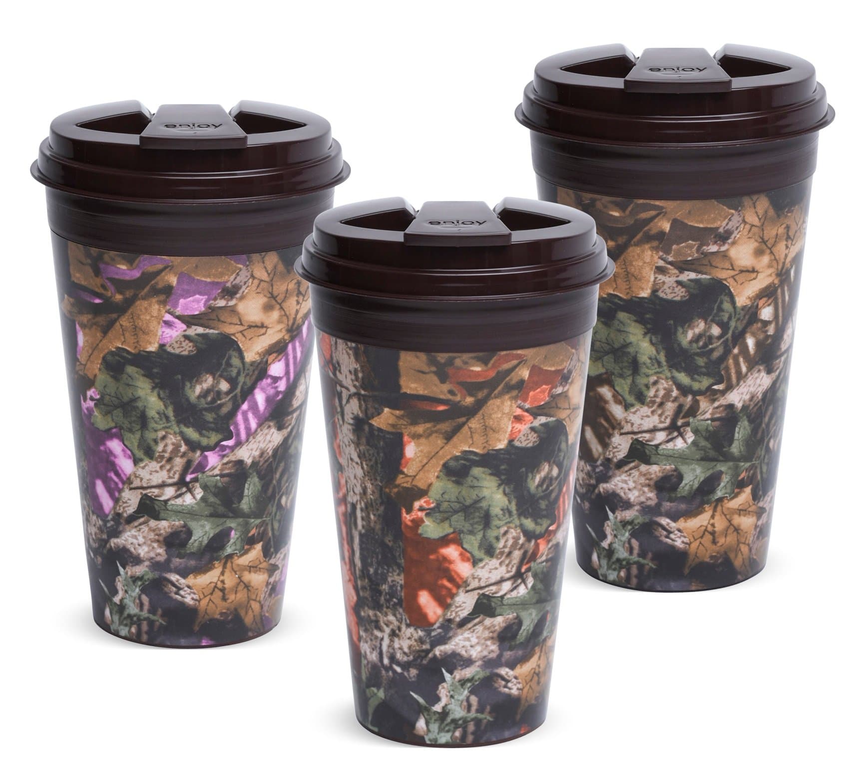 Easy Traveler Camo Collection Insulated Travel Mug, 16 Oz., Set of 3