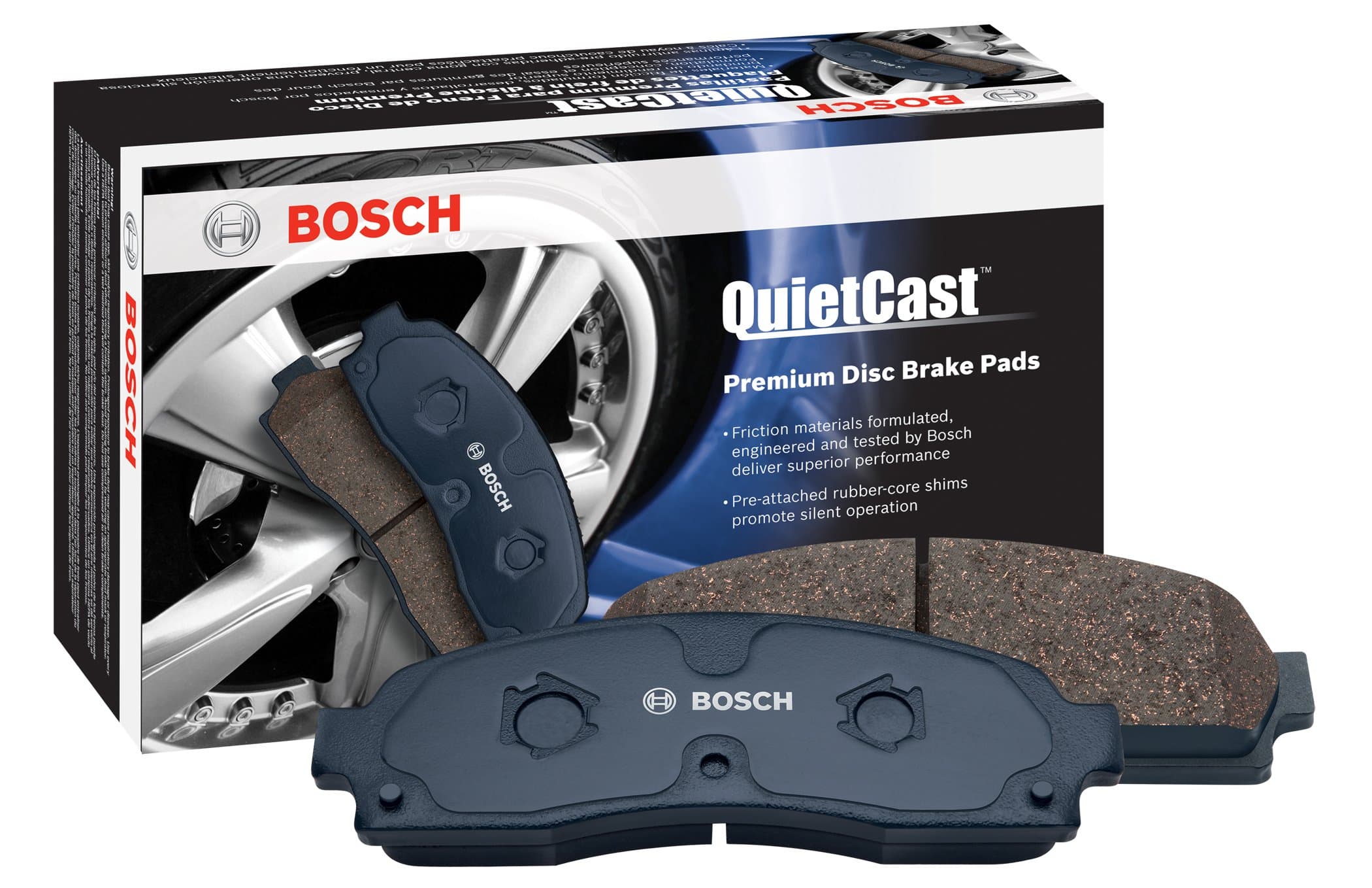 BC1282 QuietCast Premium Ceramic Disc Brake Pad Set For Lexus: 2007-2017 LS460, 2008-2016 LS600h; Front