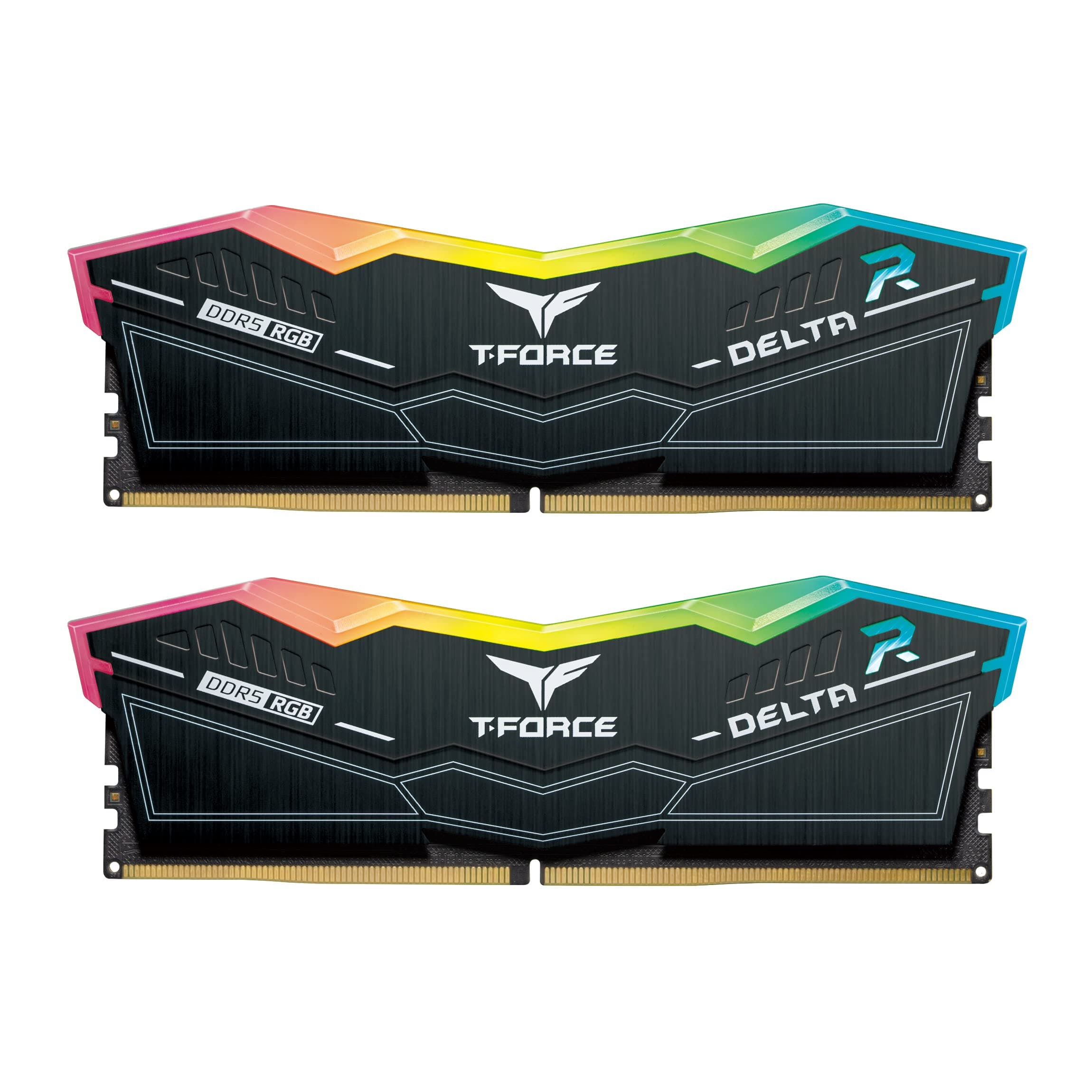 TEAMGROUP T-Force Delta RGB DDR5 Ram 32GB (2x16GB) 6000MHz PC5-48000 CL30 Desktop Memory Module Ram For 600 700 Series Chipset XMP 3.0 Ready Black - FF3D532G6000HC30DC01