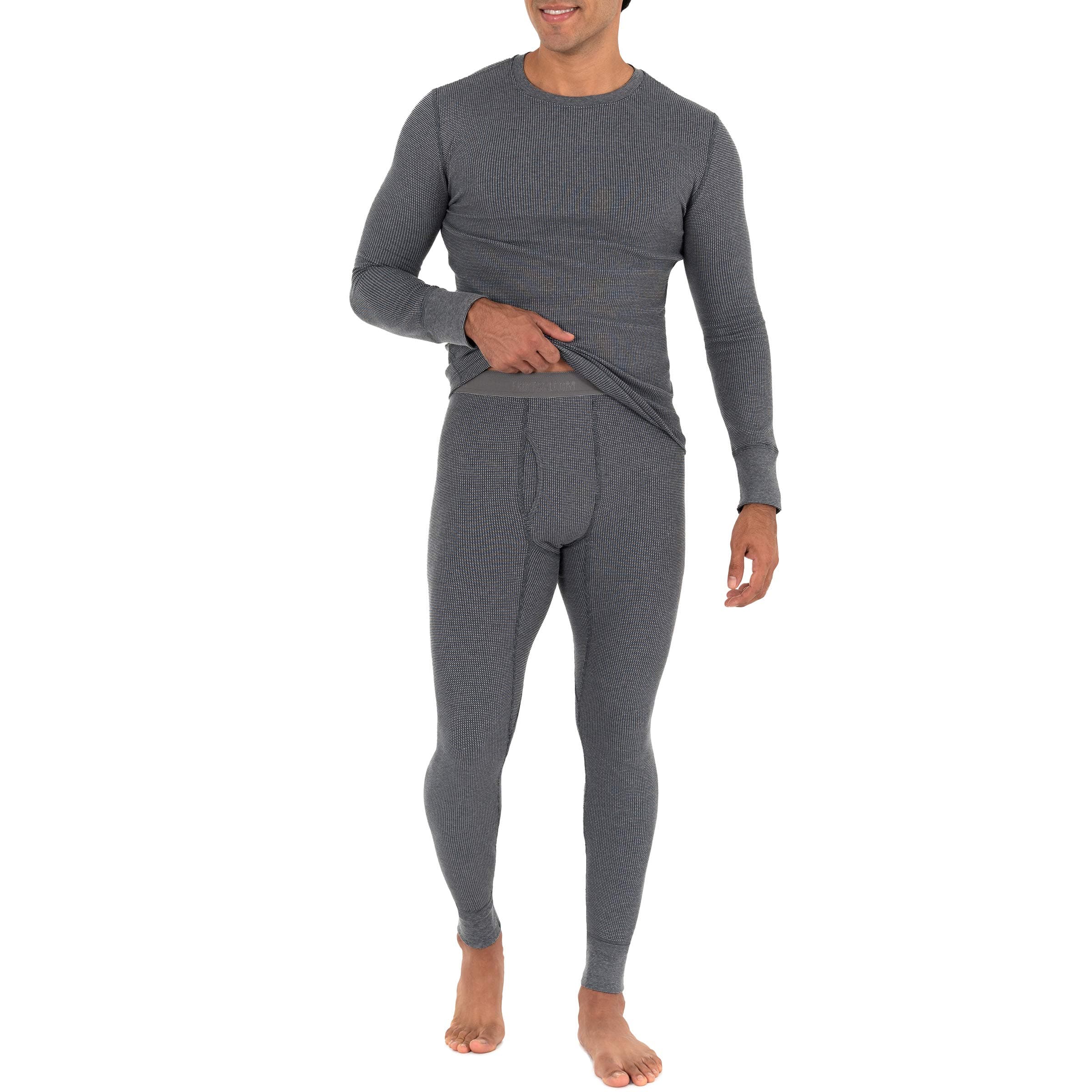 Men's Recycled Waffle Thermal Underwear Set (Top and Bottom)