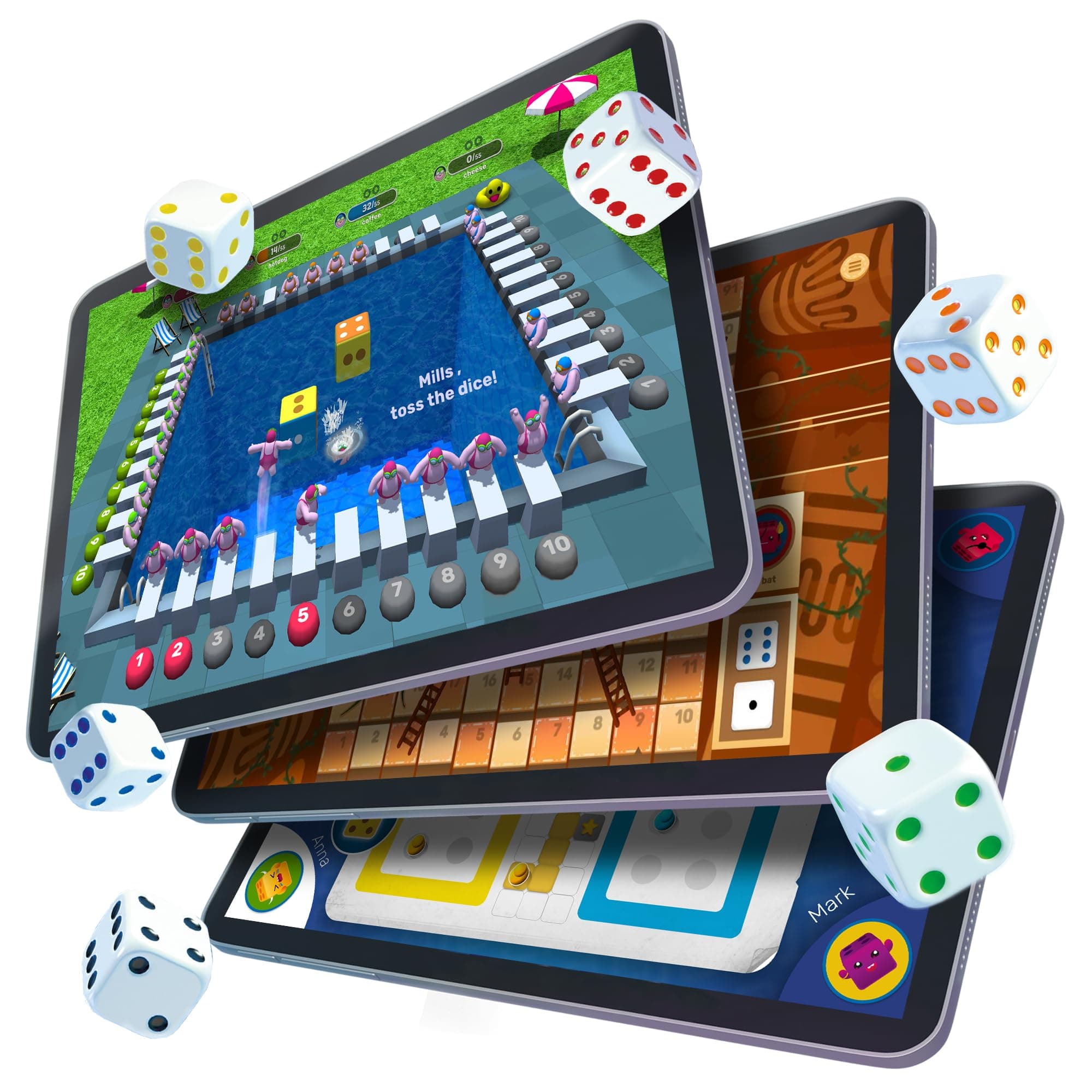 GoDice Full Pack - 6 Smart Connected Dice. Brings The Best Dice Games of All Time to the 21st Century. Educational, Fun, and Innovative Games for Family, Friends, Game nights. Free App. Cool Tech Gift