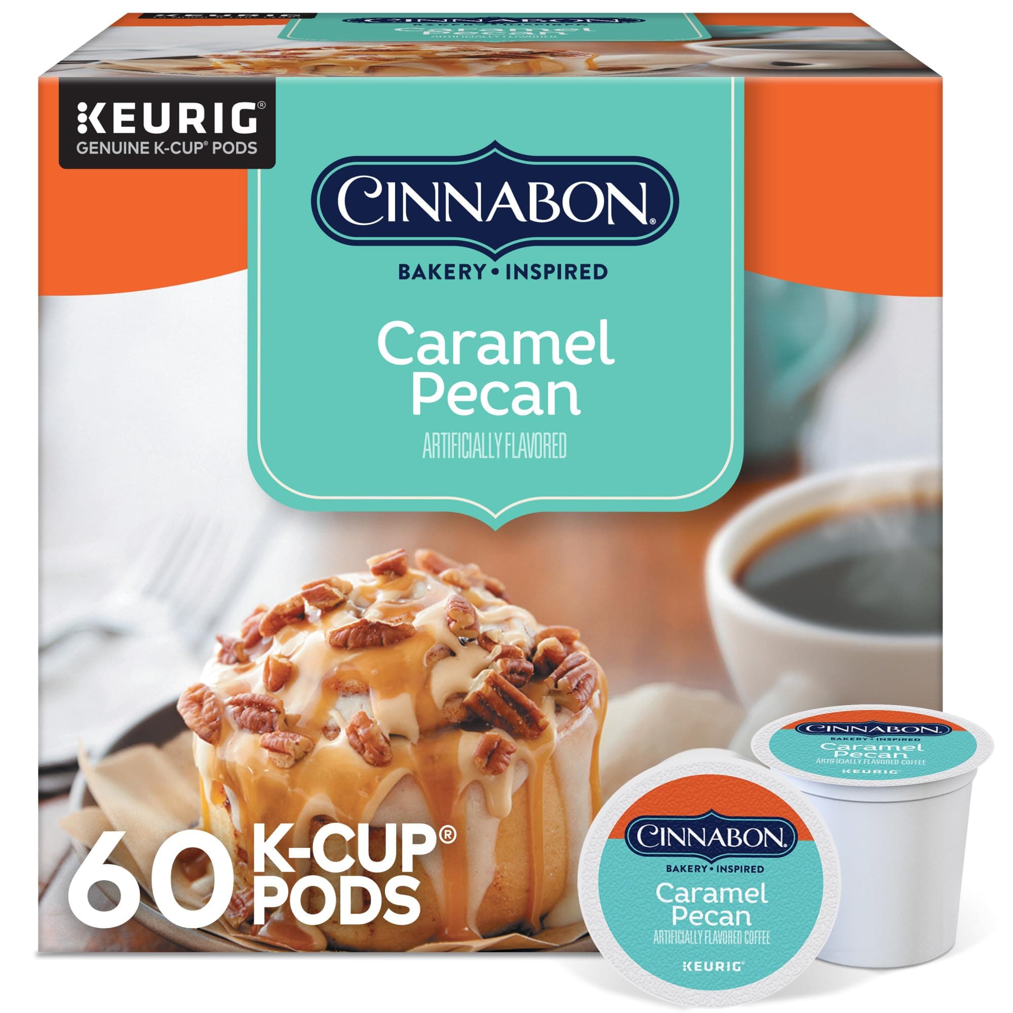 Caramel Pecan Coffee, Keurig Single Serve K-Cup Pods, 60 Count (6 Packs of 10)