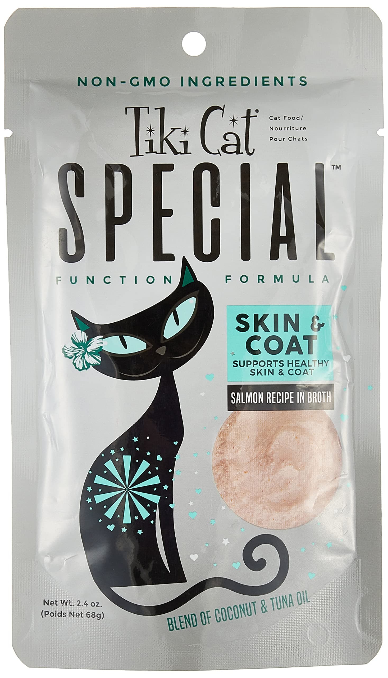 TIKI PETS Cat Special Mousse Skin & Coat Salmon 2.4 oz. pouch