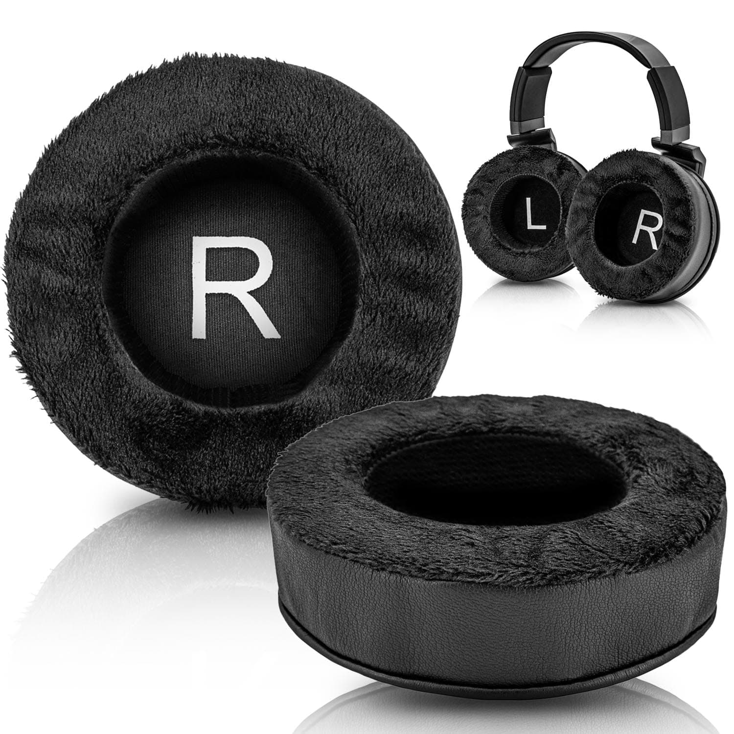 Replacement Ear Pads Compatible with HD668B, SR850, ATH-A900, ATH-AD500X, ATH-A700, AD700X, AD900X, ATH-A990z, ATH-R70X, ATH D700X, AD1000X, AD2000X Headphones (Hybrid)