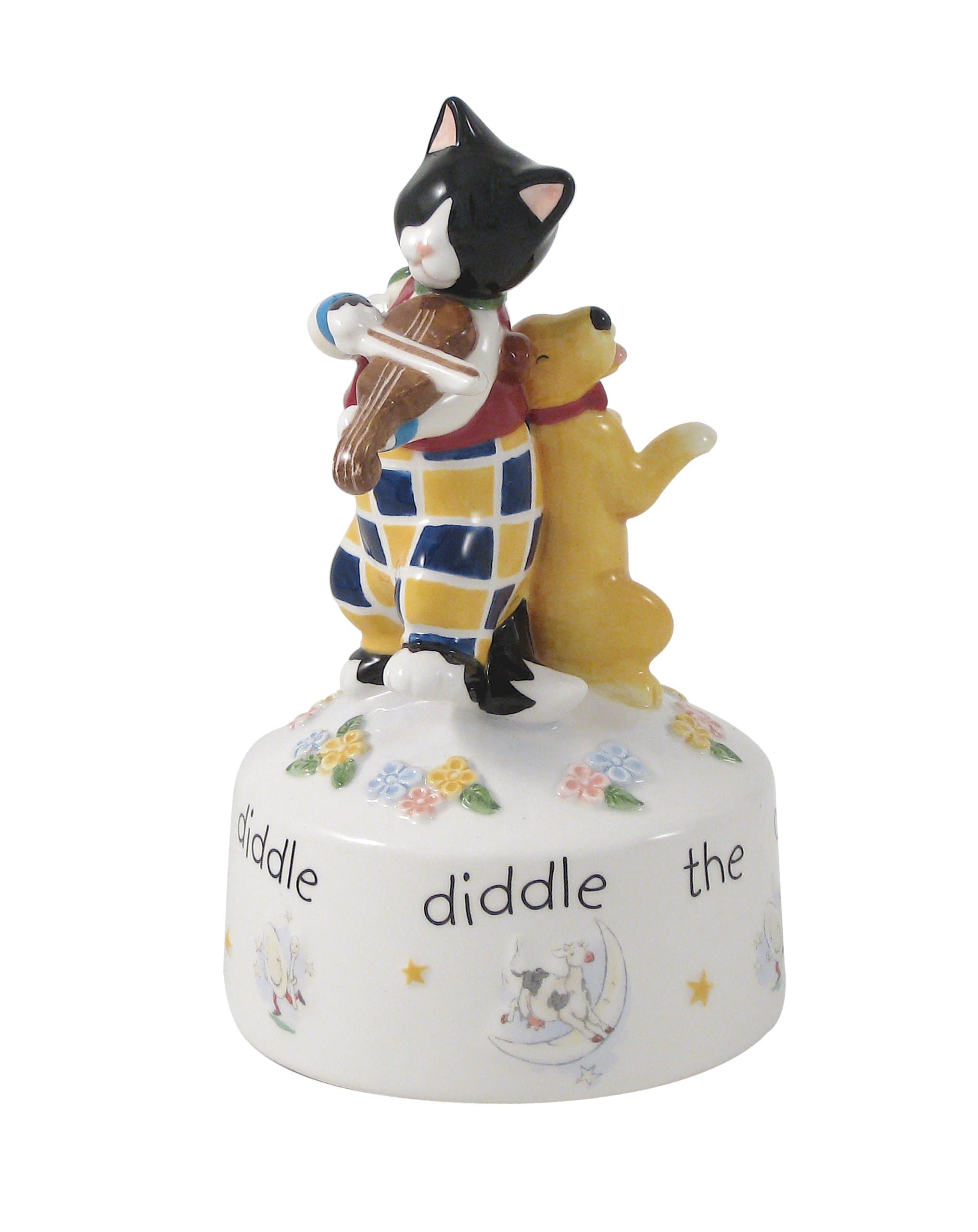 Belleek UNIV25041 Cat and the Fiddle Musical Box, 6.3-Inch, Multicolor