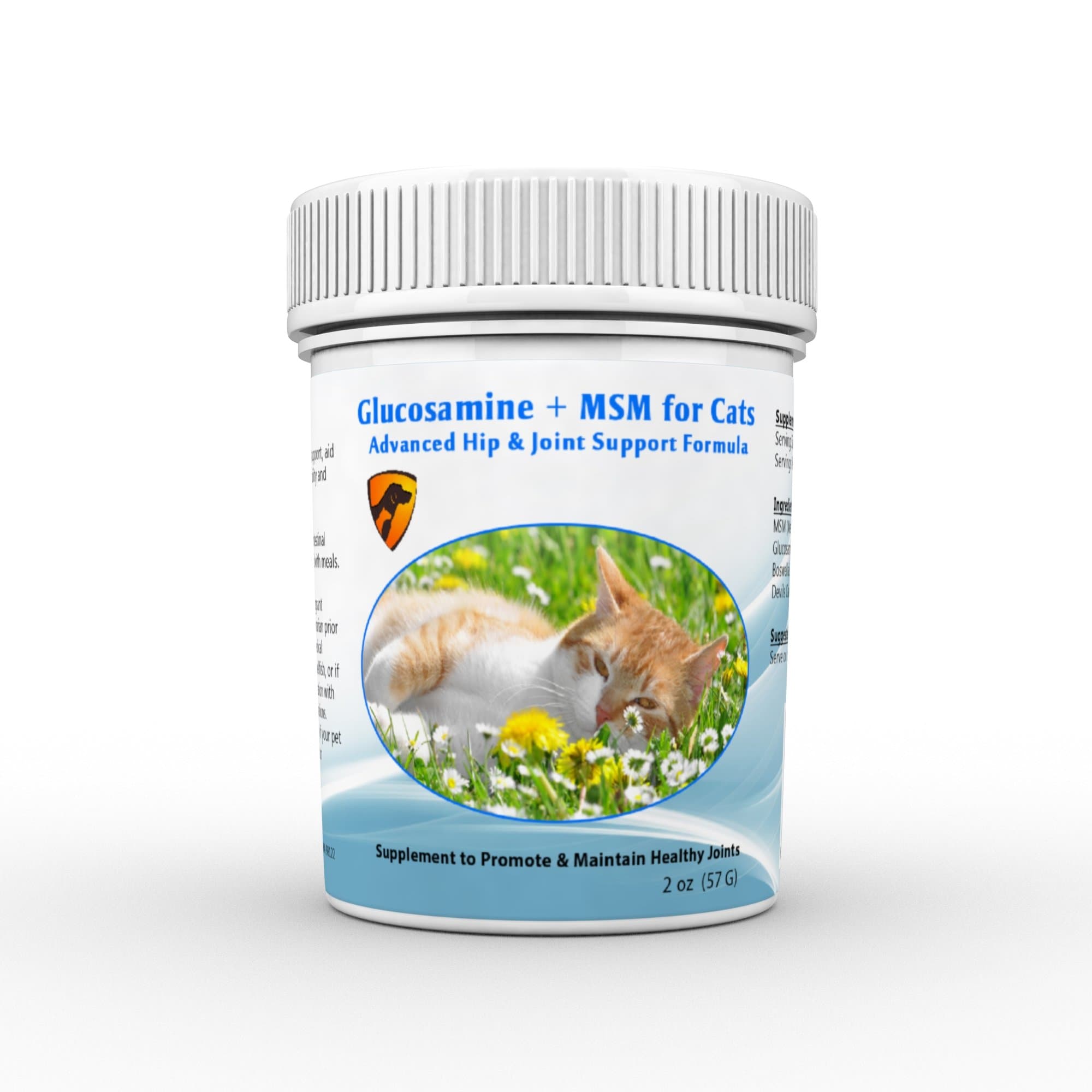 40% OFF TODAY (Launch Special). Glucosamine & MSM for Cats Joint Supplement - 96 Servings - NO EXTRA FILLERS - Superior Joint Care for Back, Hips, Shoulders. 100% Money Back Guarantee!