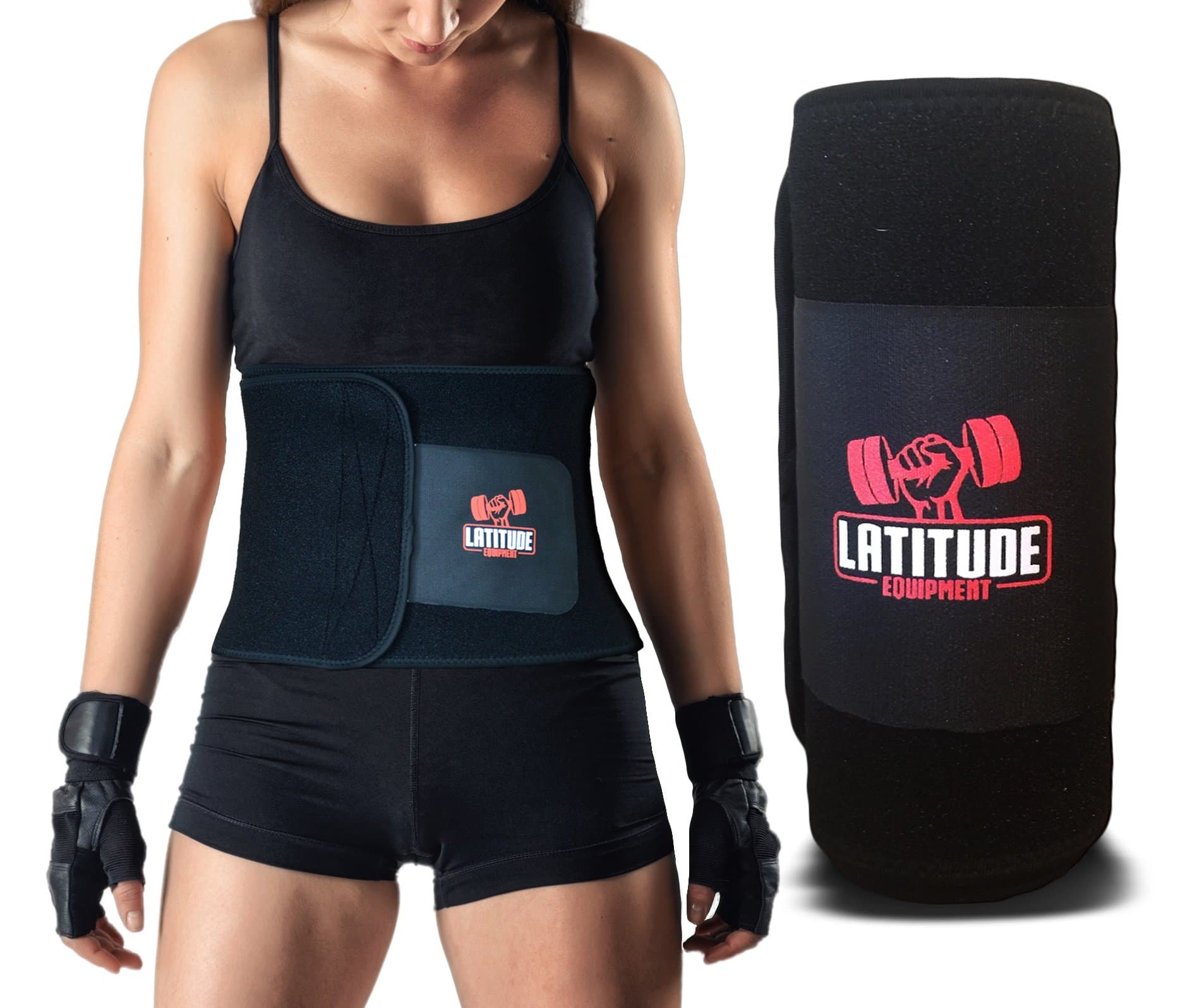 Waist Trimmer, Latitude Equipment Ab Belt for Fat Burning, Neoprene Sauna Sweat Weight Loss Wrap, Premium Stomach Fat Burner Waist Trainer, Slimming Belt with Abdominal Muscle & Back Support.