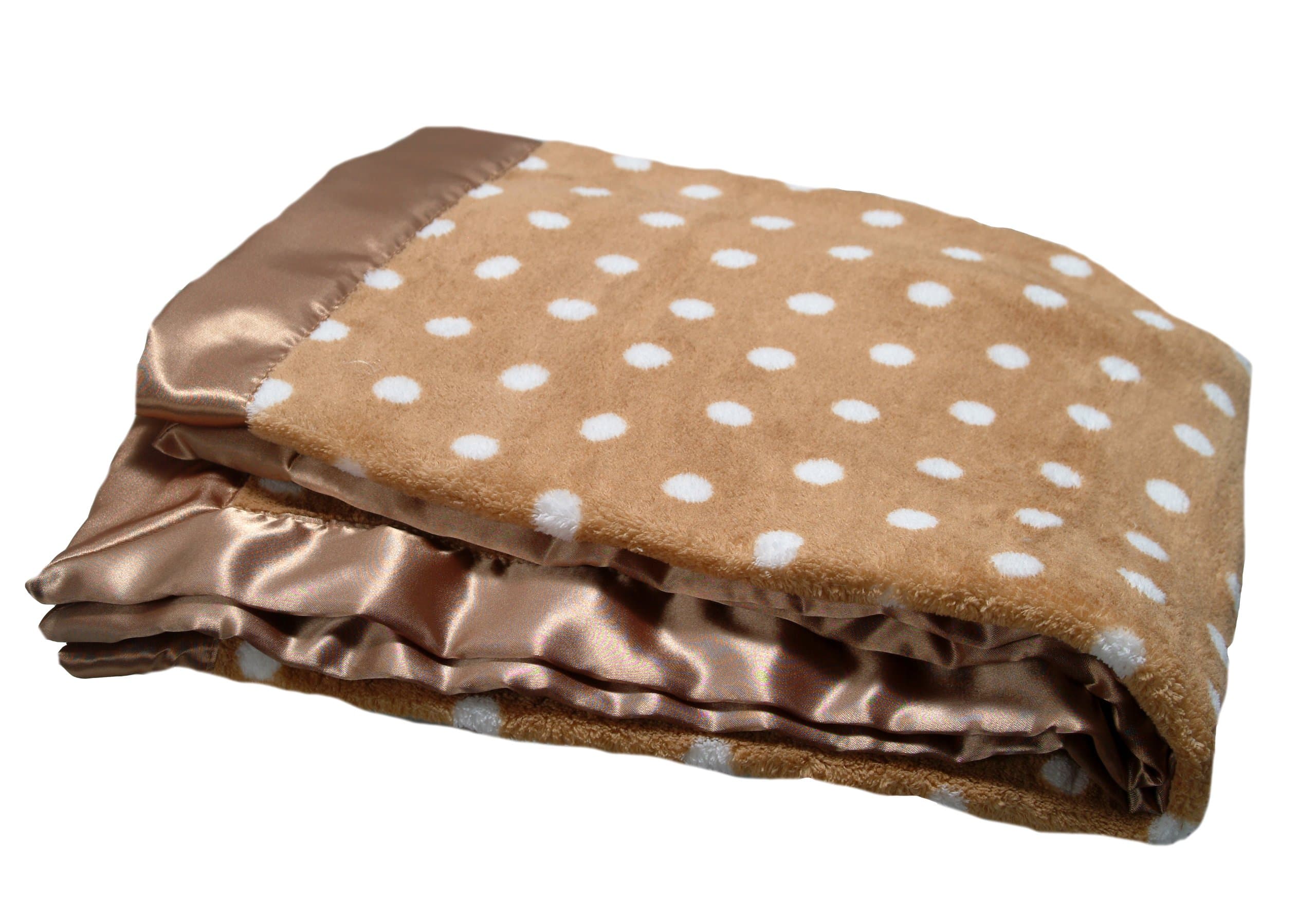 Pickles Bubbles Polka Dot Baby Blanket, Brown