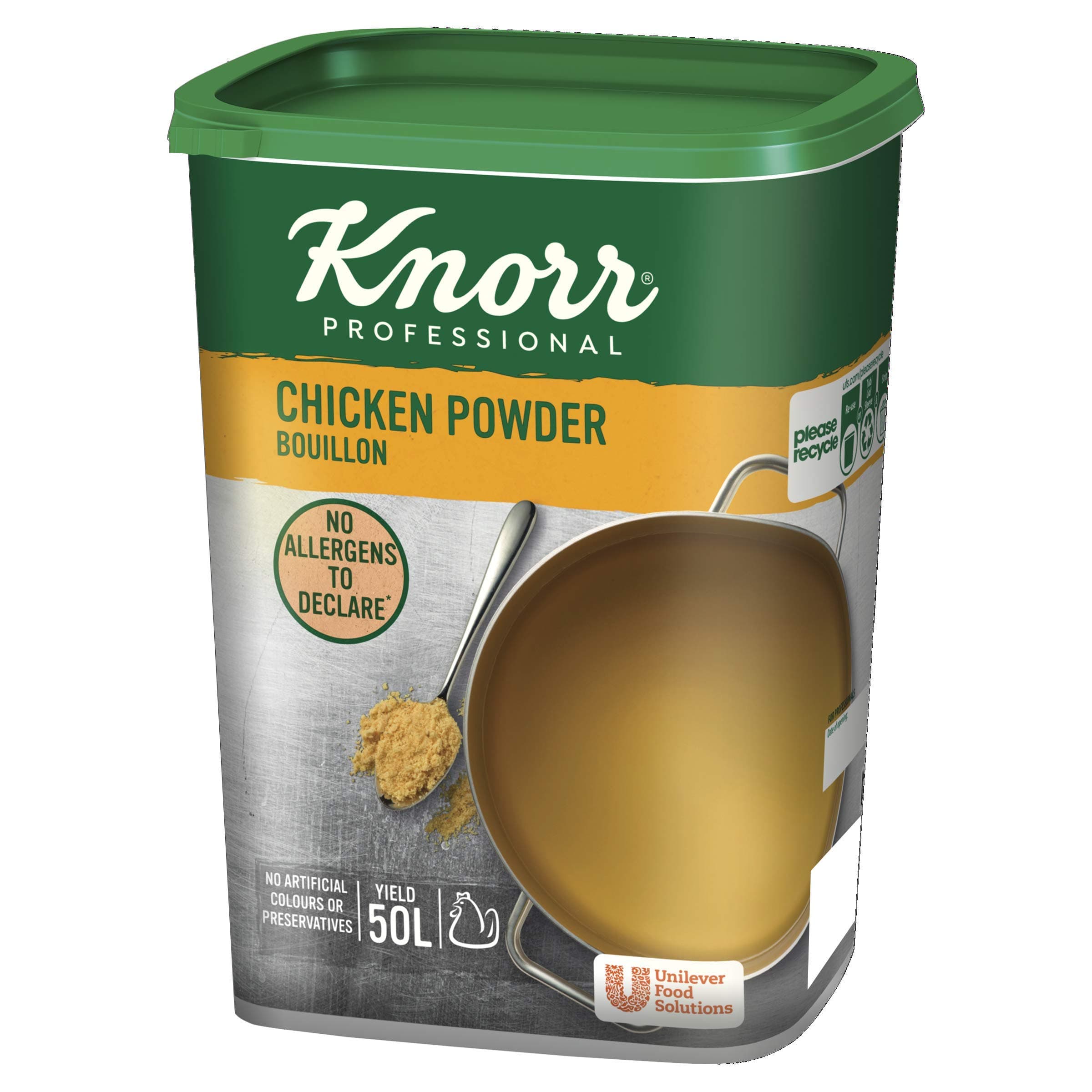 Knorr Professional Chicken Powder Bouillon, Flavourful Chicken Base for Soups, Stocks and Broths, 1 kg