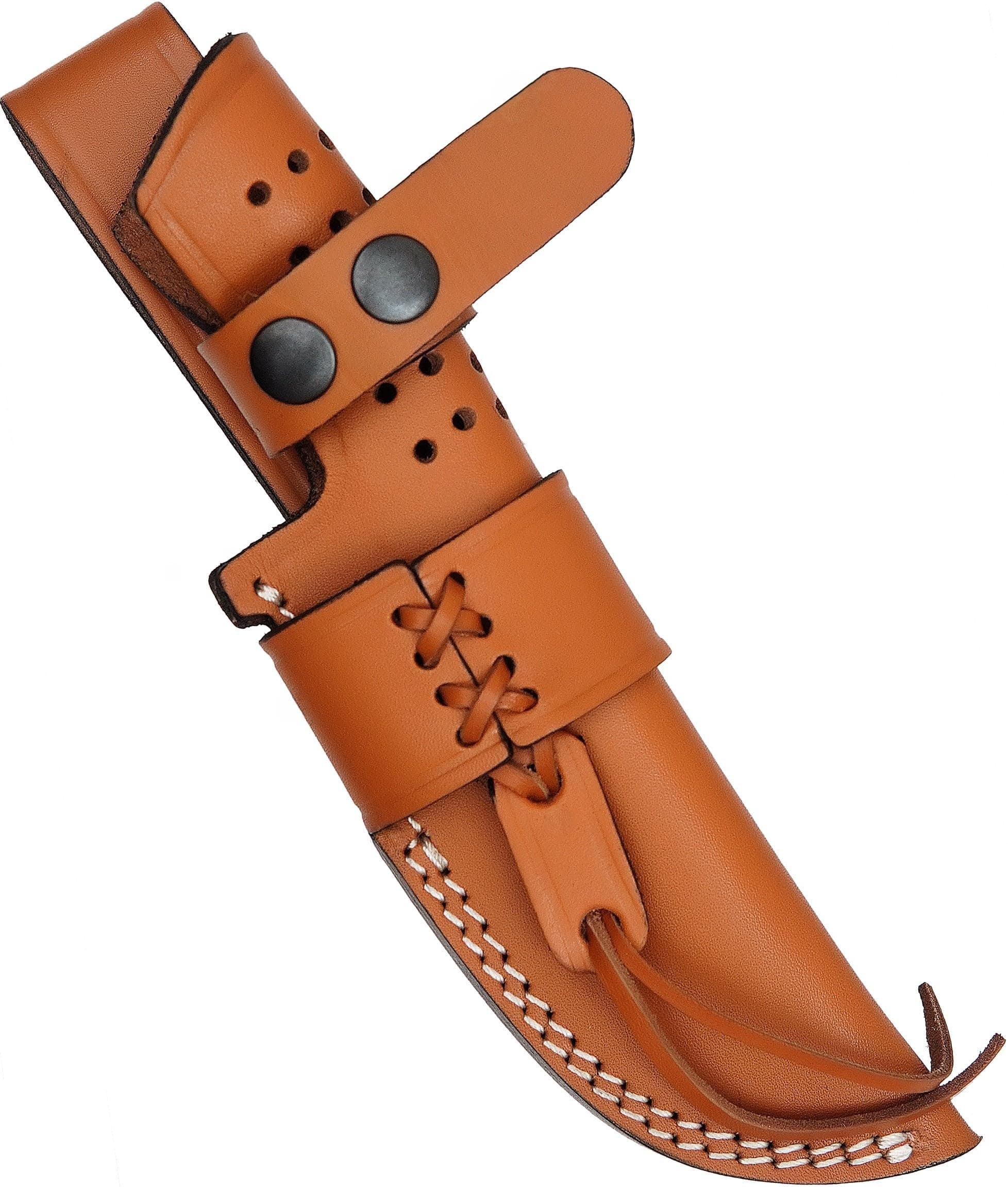 Ottoza Top Grain Leather Knife Sheath for Fixed Blade Knives - Vertical Holster for Belt, Knife Holder No:334
