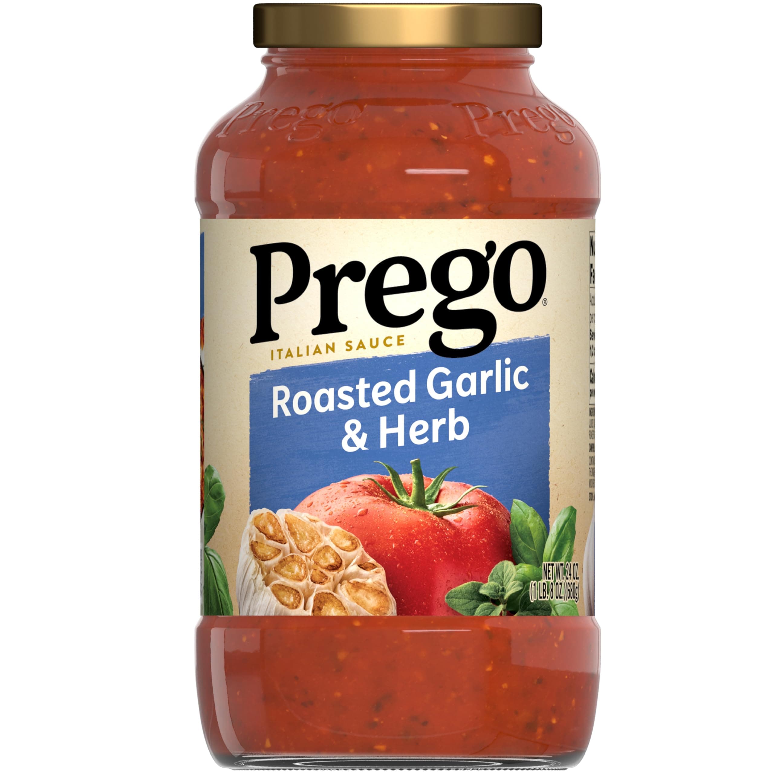 Pasta Sauce, Italian Tomato Sauce with Roasted Garlic & Herbs, 24 Ounce Jar