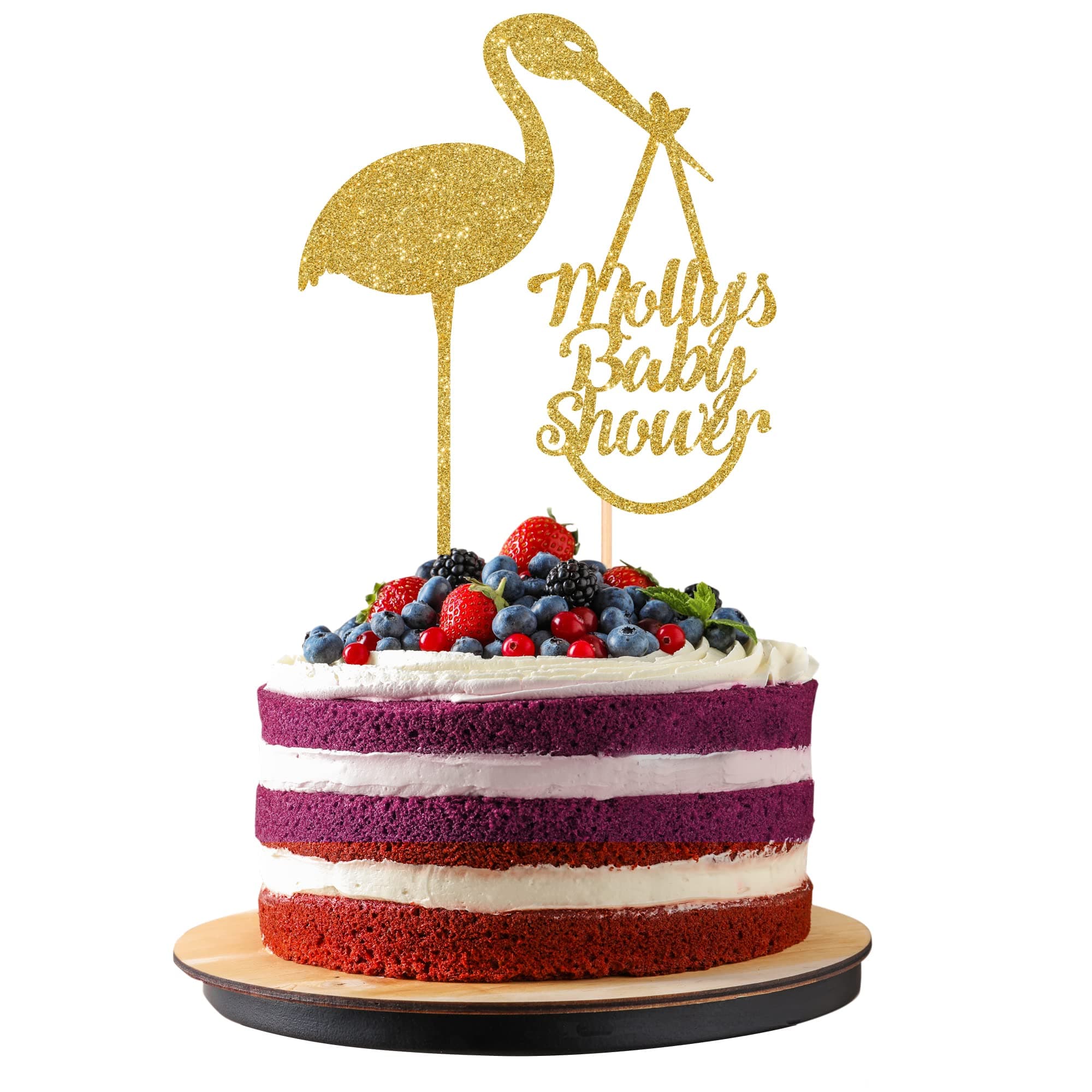 Personalised Baby Shower Name Age Glitter Cake Topper Delivery Stock Create Your Own Custom Cakes Topping Theme Party Decor