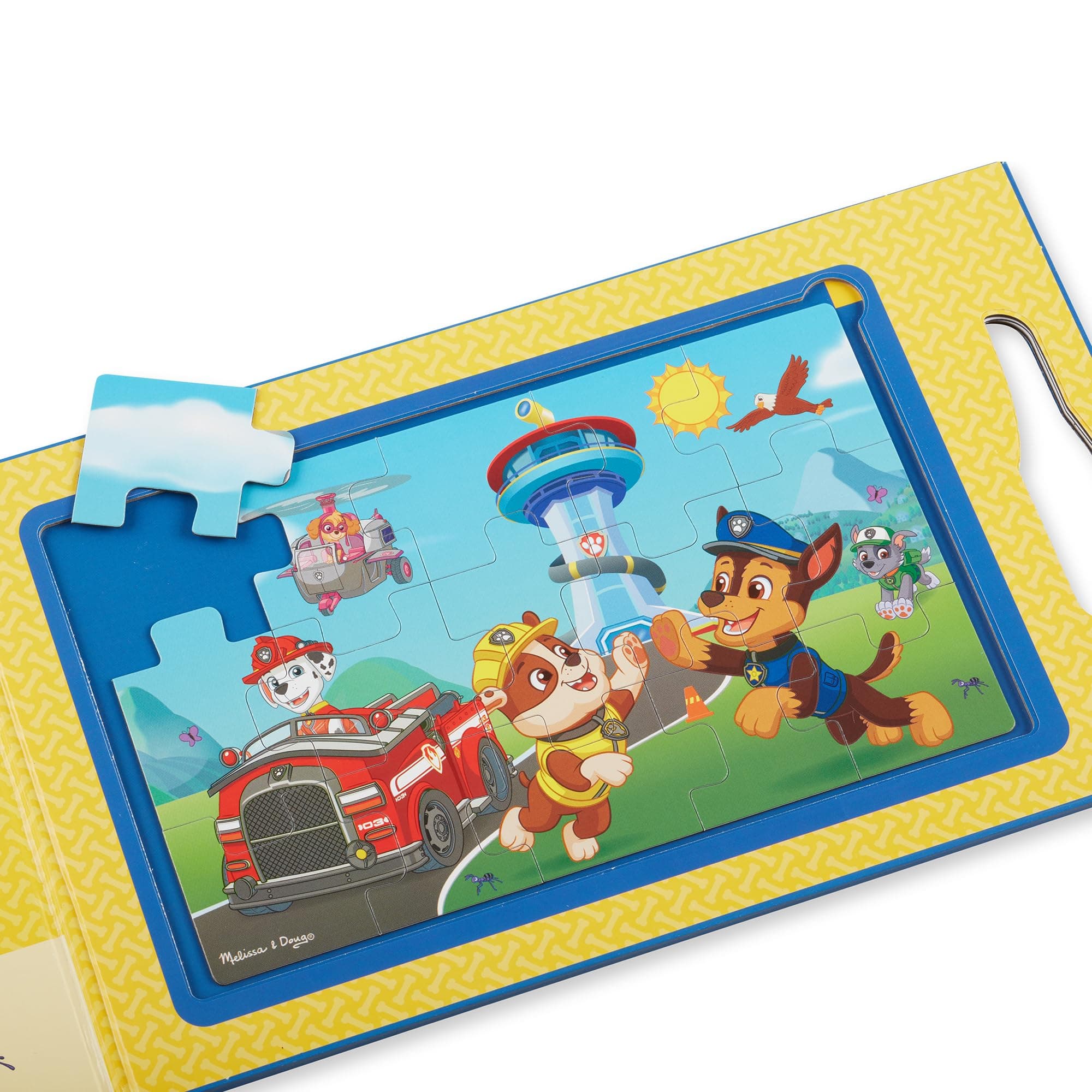 – Melissa & Doug PAW Patrol Magnetic Jigsaw Puzzle – 15-Piece Wooden Puzzle with Magnetic Board for On-the-Go Play – PAW Patrol Rescue Scene – Kids Ages 3+ | MD33262