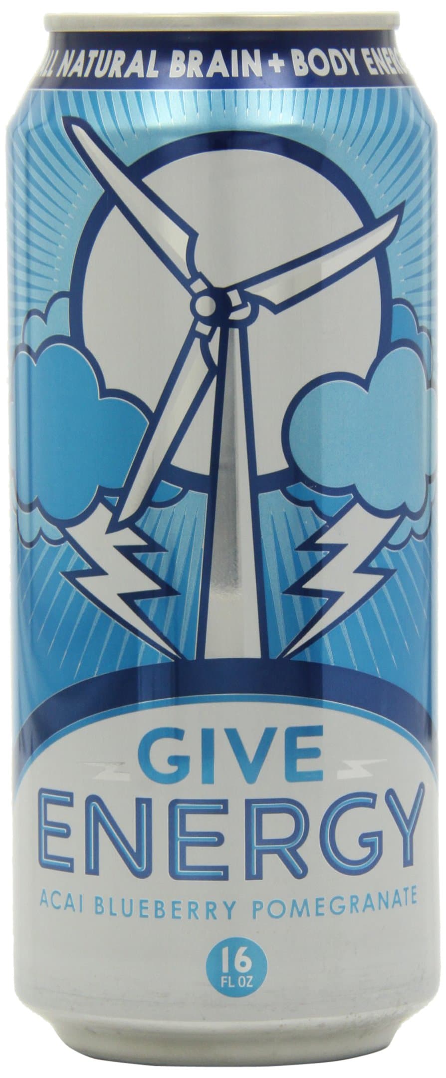 Give Energy Drink, Acai Blueberry Pomegranate, 16-Ounce Cans (Pack of 12)