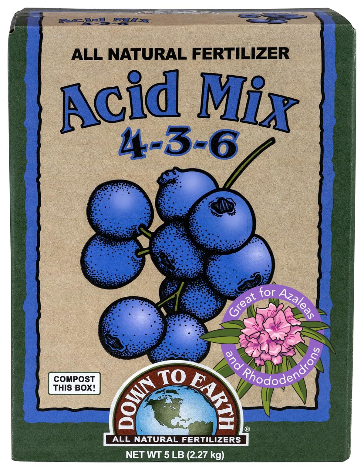 All Natural Acid Mix Fertilizer 4-3-6, 5 lb
