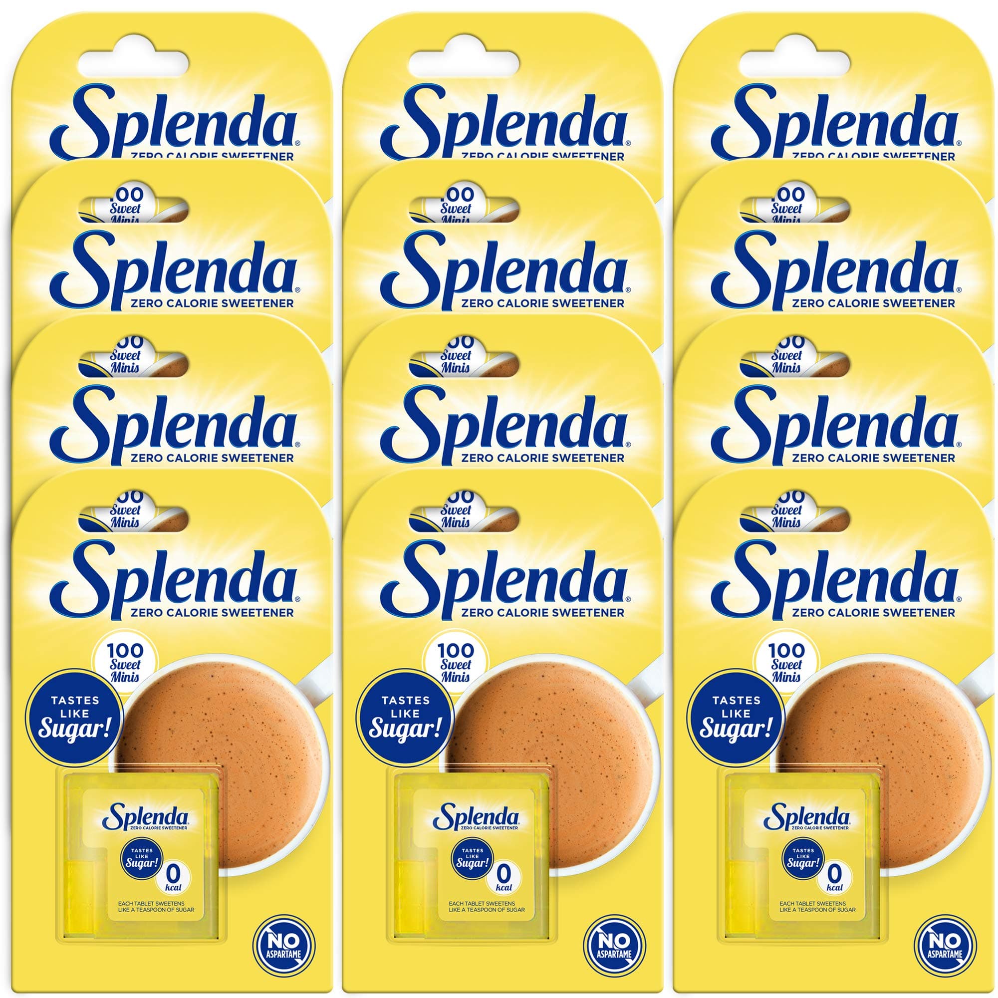 SPLENDA No Calorie Sweetener Dissolvable Minis, 100 Tablets (12-Pack)