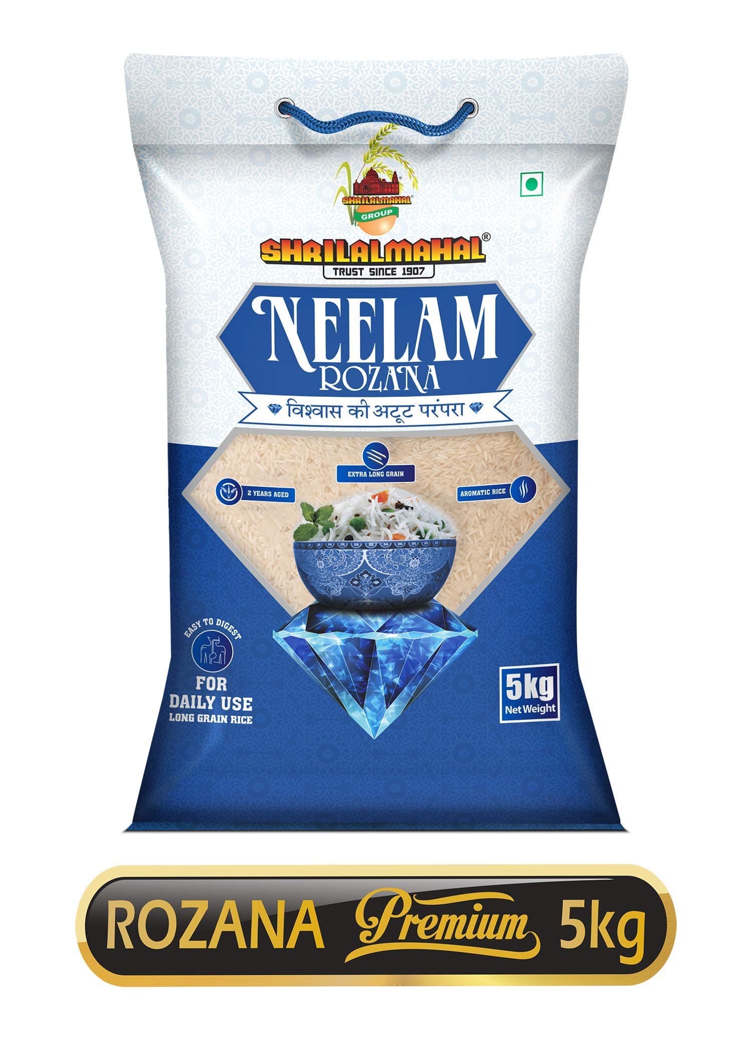 Basmati Rice, Neelam Rozana (5 Kg)