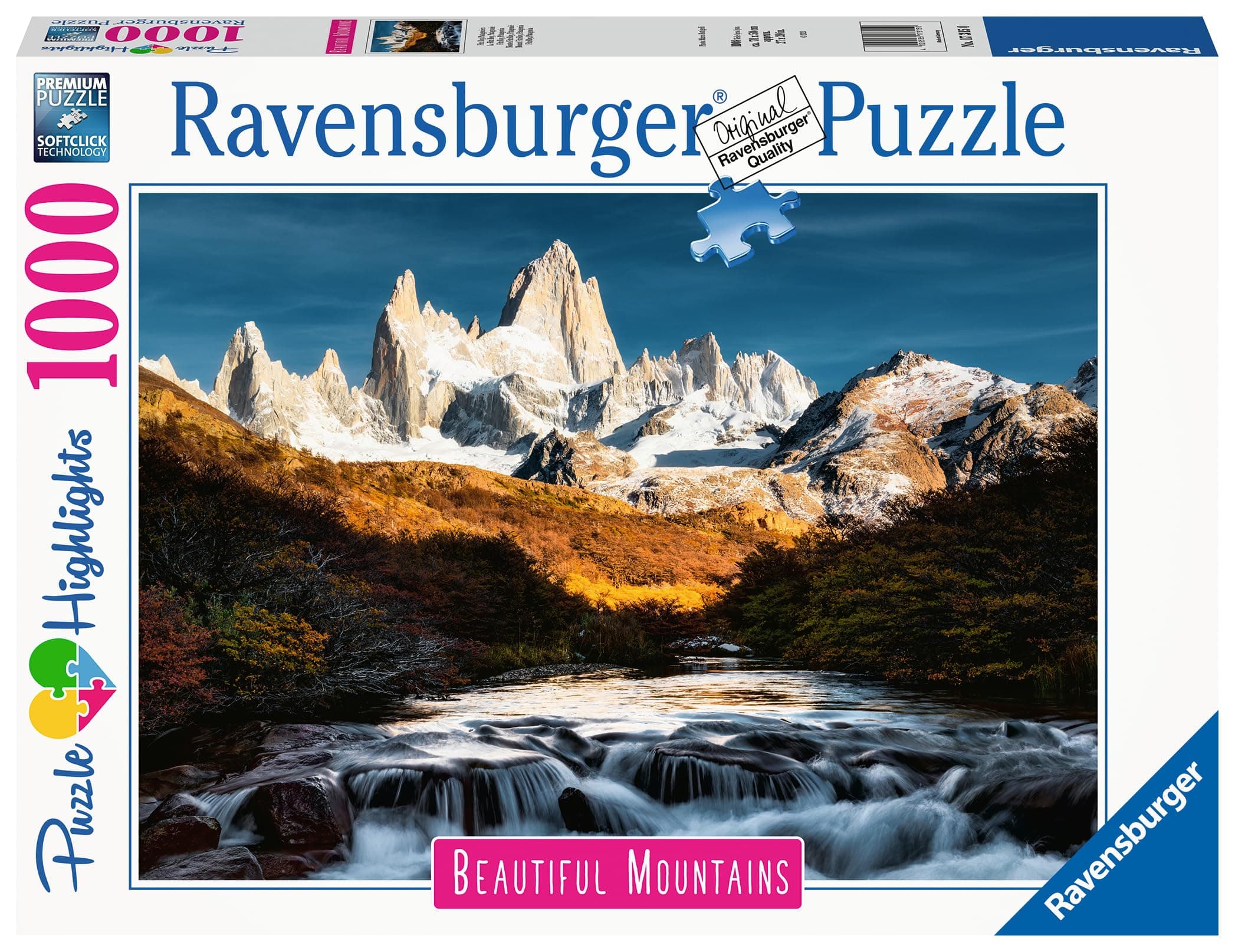 Ravensburger Puzzle 2D 1000 elementów: Góry Tęczowe, Stary design