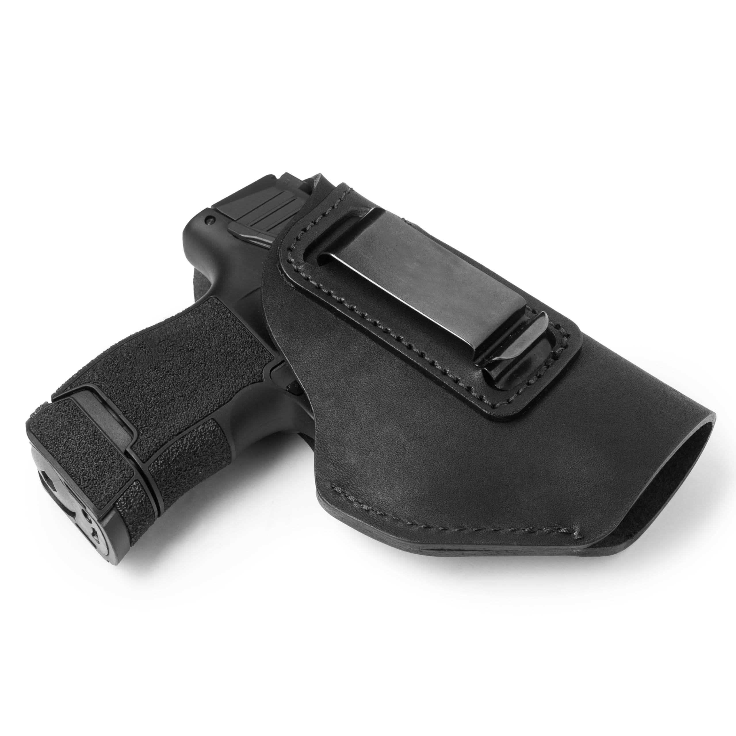 The Defender Leather IWB Holster - Made in USA - Fits Glock 42 | Sig P365 | Ruger LC9, LC9s | Kahr CM9, MK9, P9 | Springfield Hellcat and More
