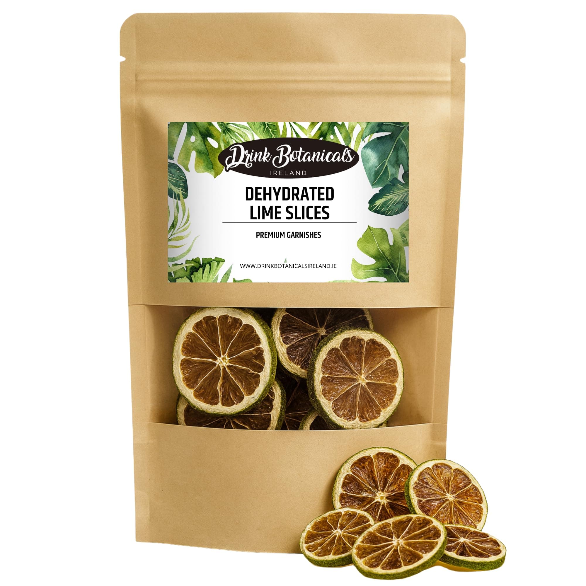 Dried Dehydrated Dried Lime Slices Wheels | 45+ Slices | 100% Natural | Dry Lime for Garnishing Cocktails, Cooking, Baking, Wreaths Drinks | Citrus Fruit Slices | 40 Grams, 1.4 Oz | Drink Botanicals