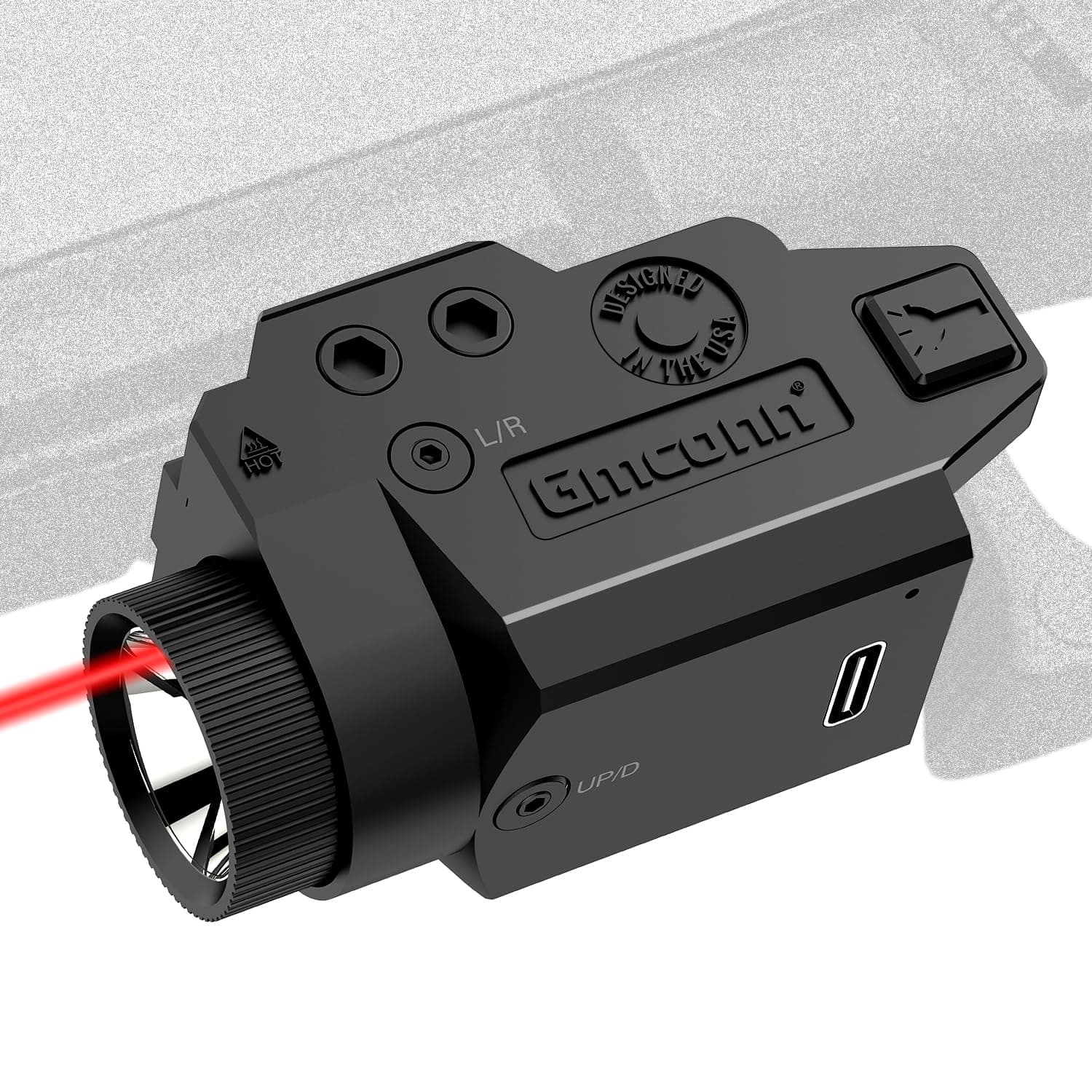 Gmconn Pistol Red Laser Flashlight Combo, Tactical Pistol Light 650 Lumen LED Flashlight with Red Beam for Glock Taurus