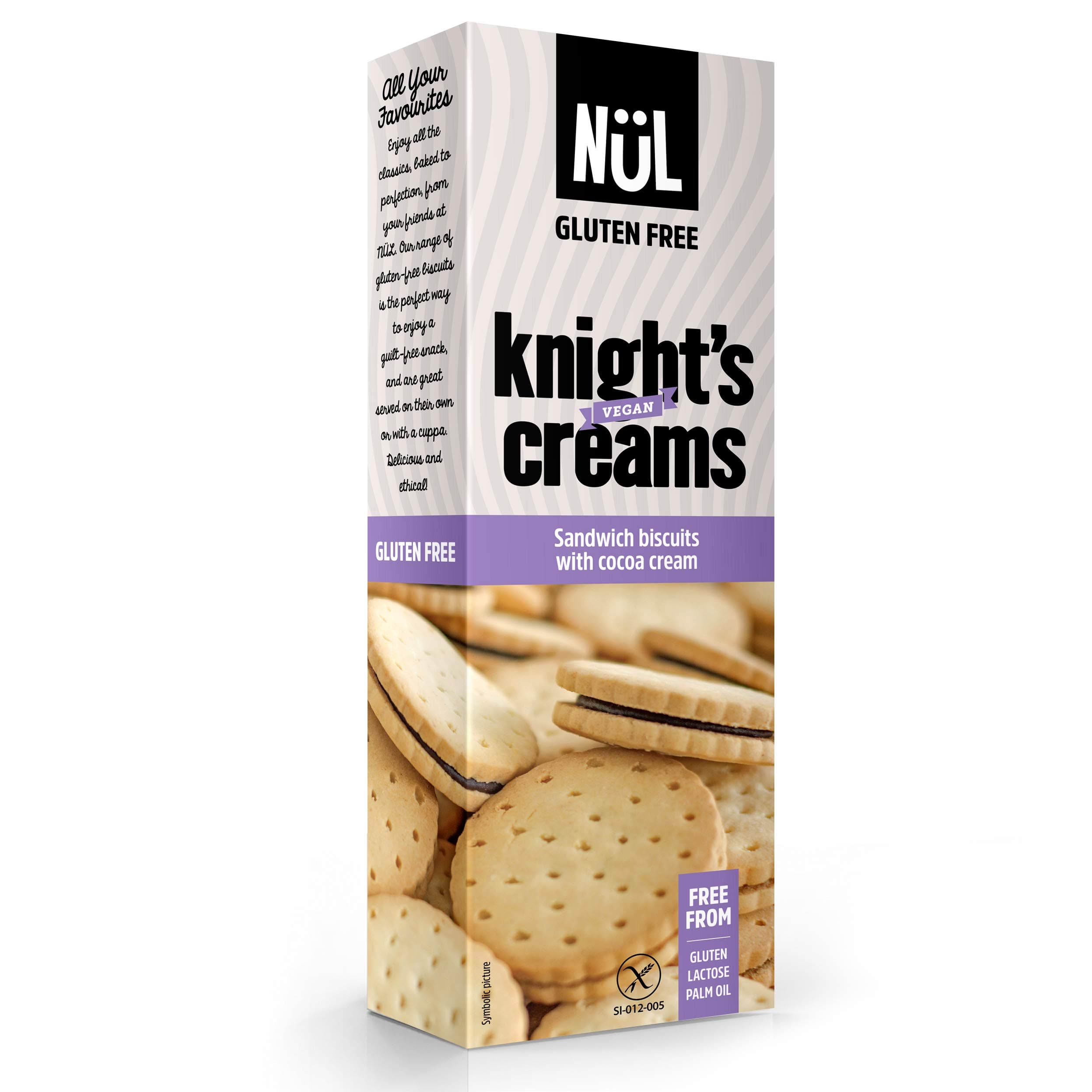 Nül Gluten-Free Large Sandwich Biscuits with Cocoa Cream, 9 x 225 g