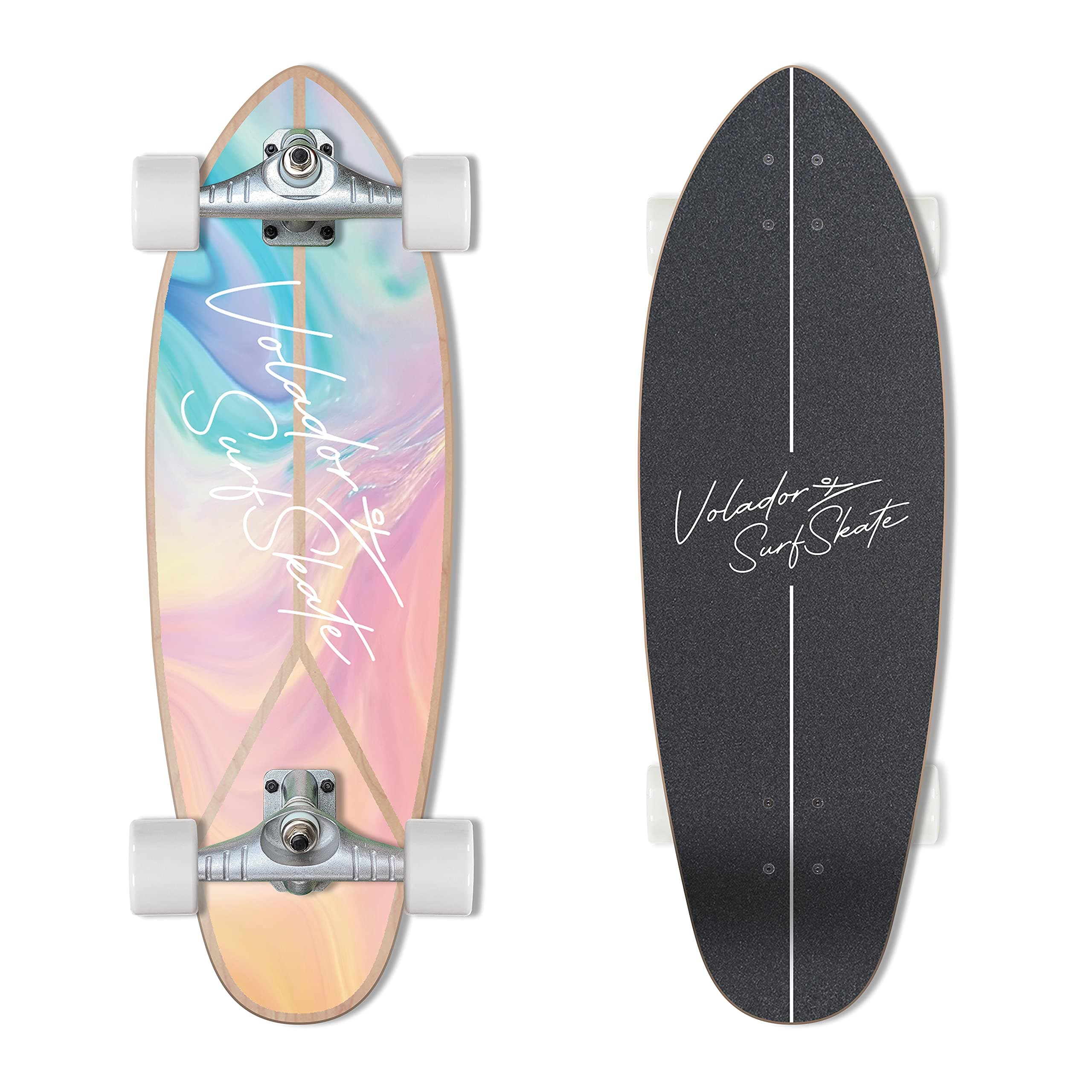 Volador 29inch Surf Skates Skateboard | Surf Training Board | Carve, Cruise, and Ride Like a Surfboard (Laser)