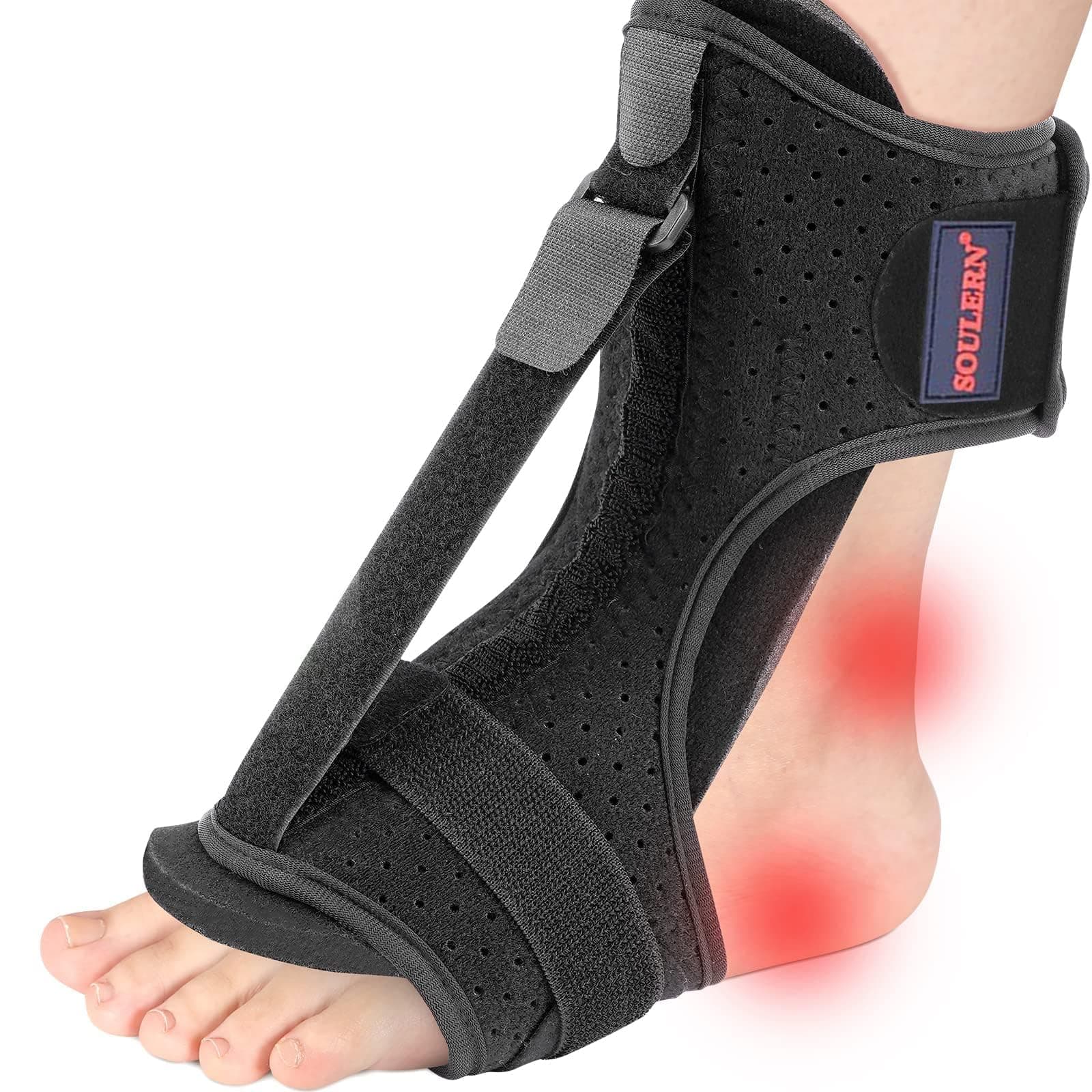 Plantar Fasciitis Night Splint Drop Foot Orthotic Brace, Adjustable Plantar Fasciitis Brace, Improved Dorsal for Effective Relief from Plantar Fasciitis, Achilles Tendonitis, Ankle Pain
