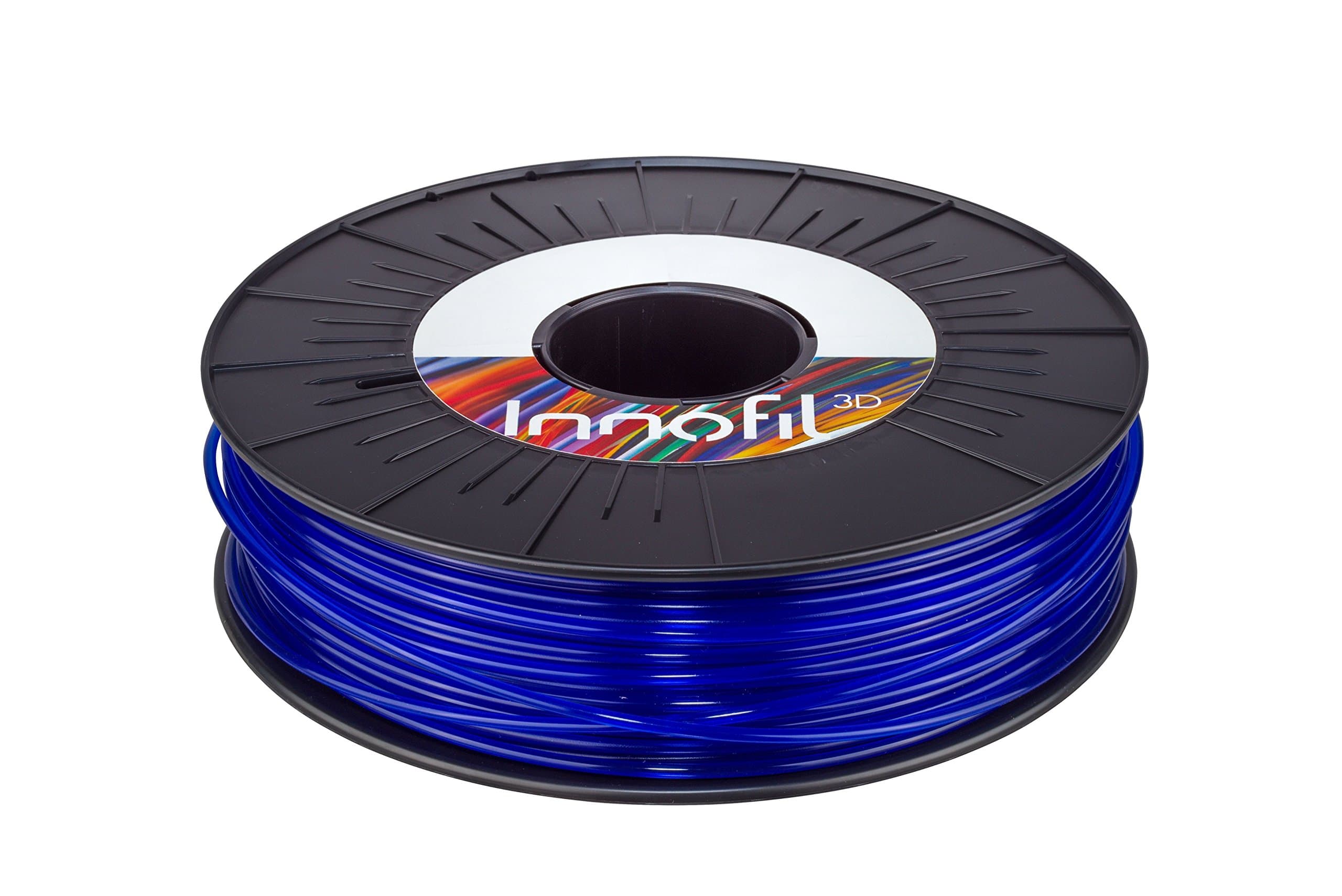 PLA 3D Printer Filament - Dimensional Accuracy +/- 0.05, 750g Spool, Clear Blue - Consistent Shape and Diameter, Strong Adhesion Between Layers, Vibrant Color, Reel Replacement Guarantee