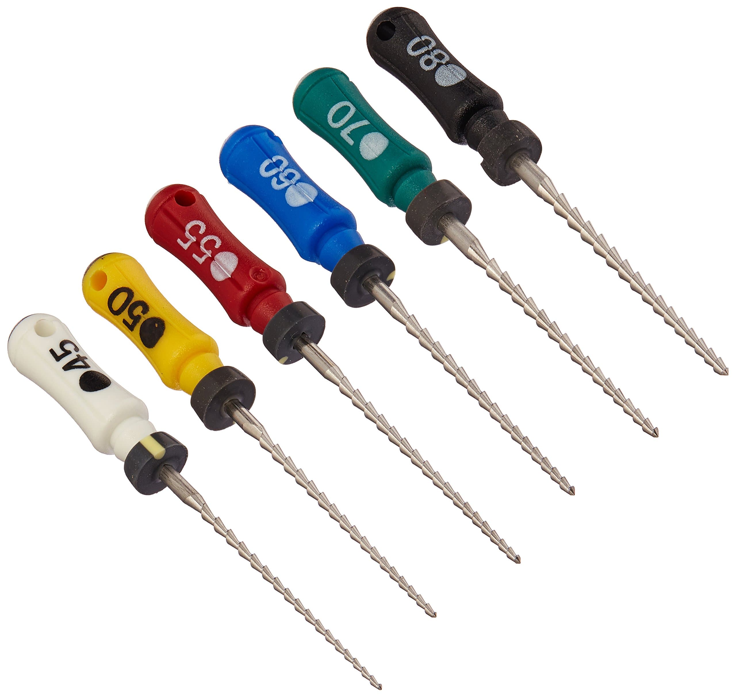 DENTSPLY 671220 Hedstrom File, 45-80, Assorted (Pack of 6)