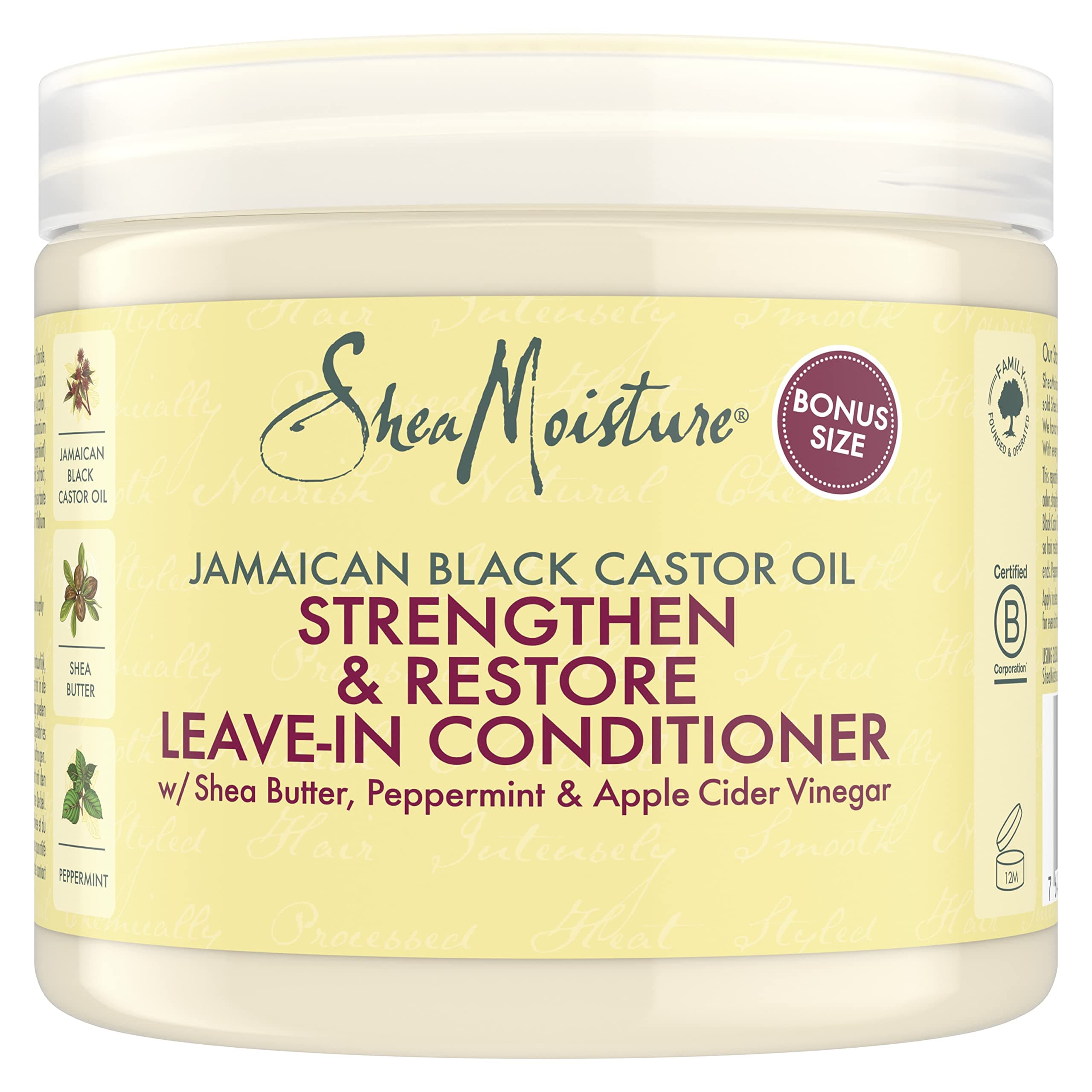 SheaMoisture Jamaican Black Castor Oil Strengthen/Grow and Restore Leave in Conditioner 431 ml