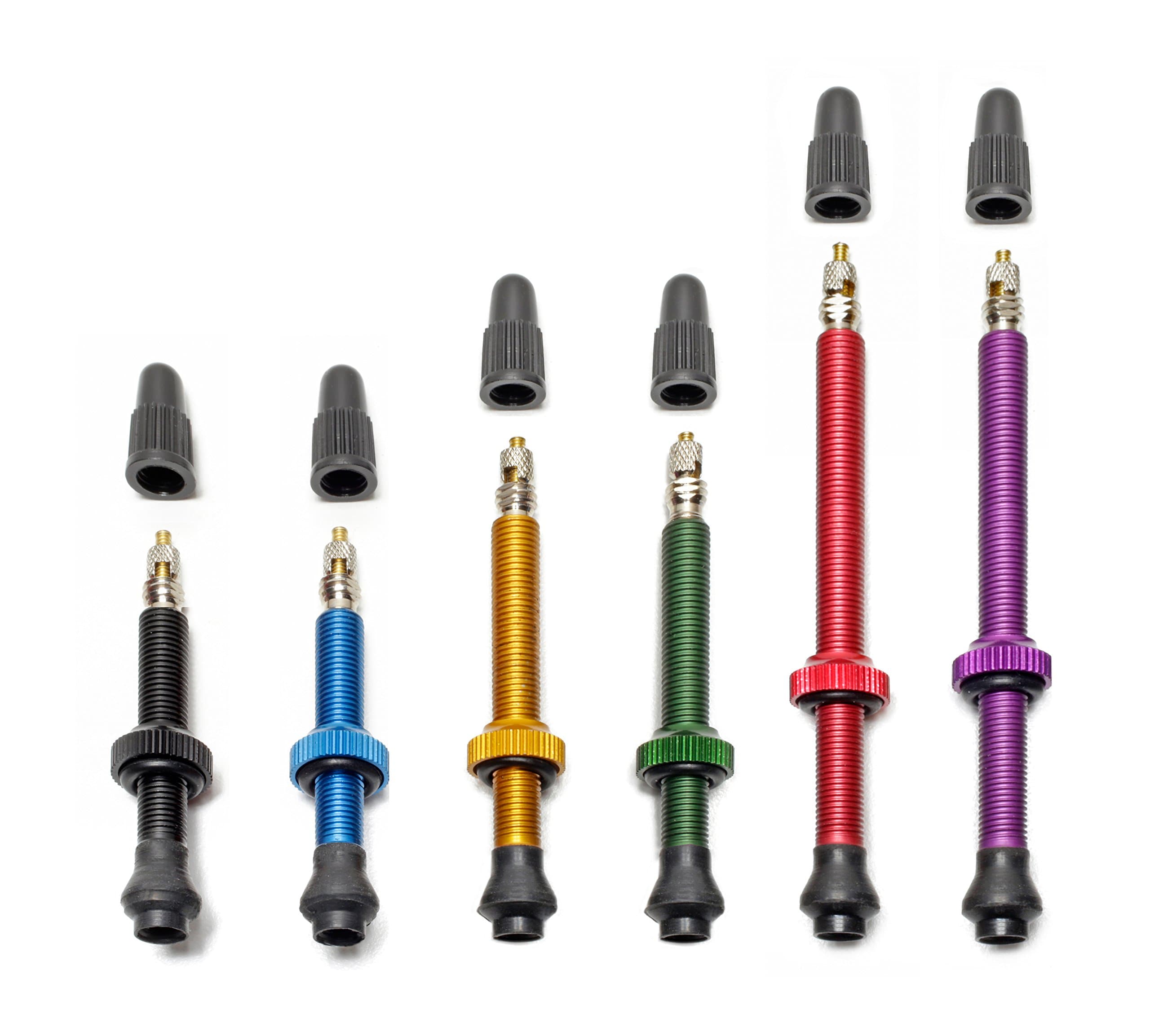 Tubeless Valve Stem - Super Light Alloy - Pair - Choose Color/Size