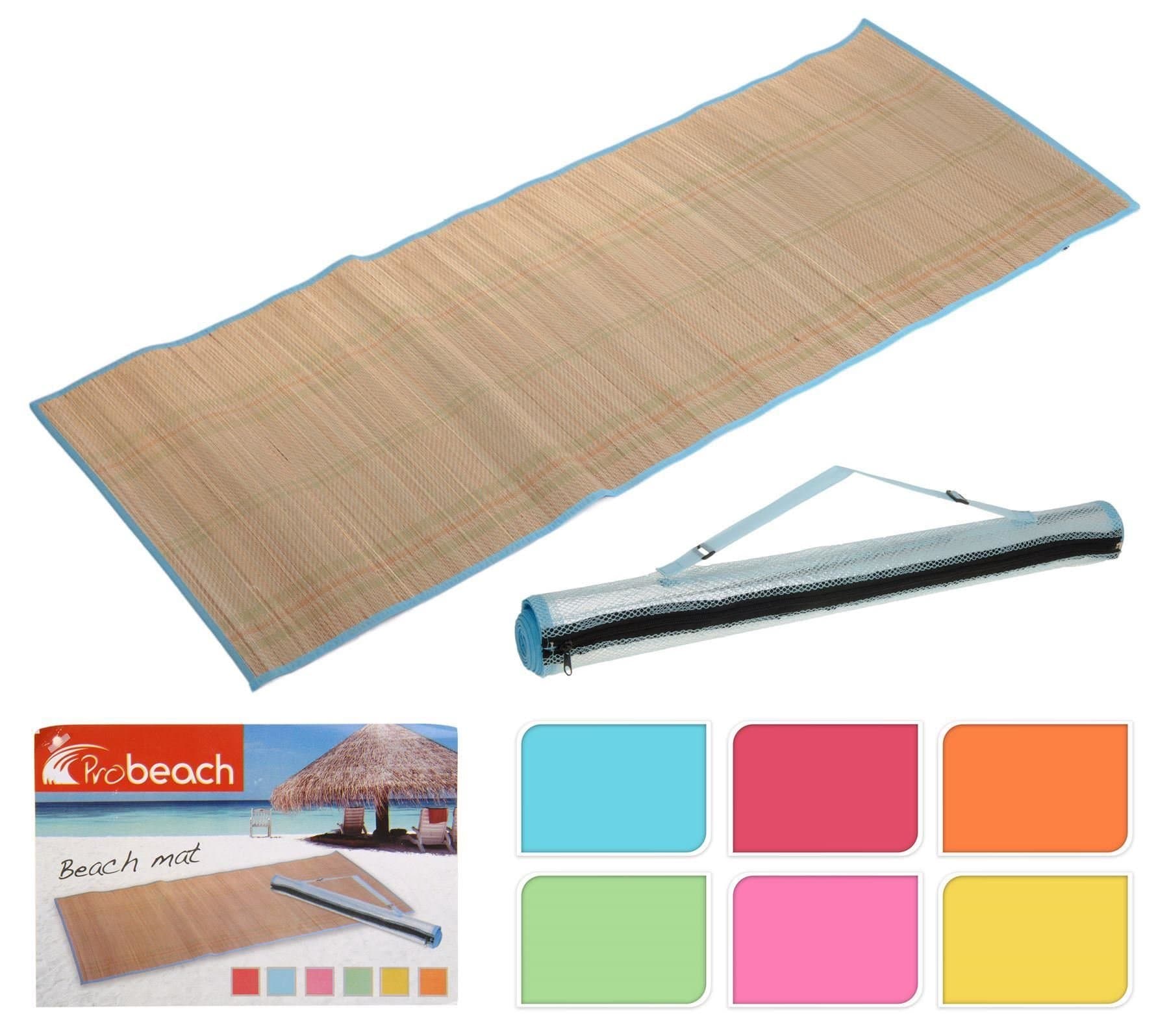 Insulated Straw Beach Mat Ziped Roll Rug Travel Picnic Holiday Camping BBQ Carpet