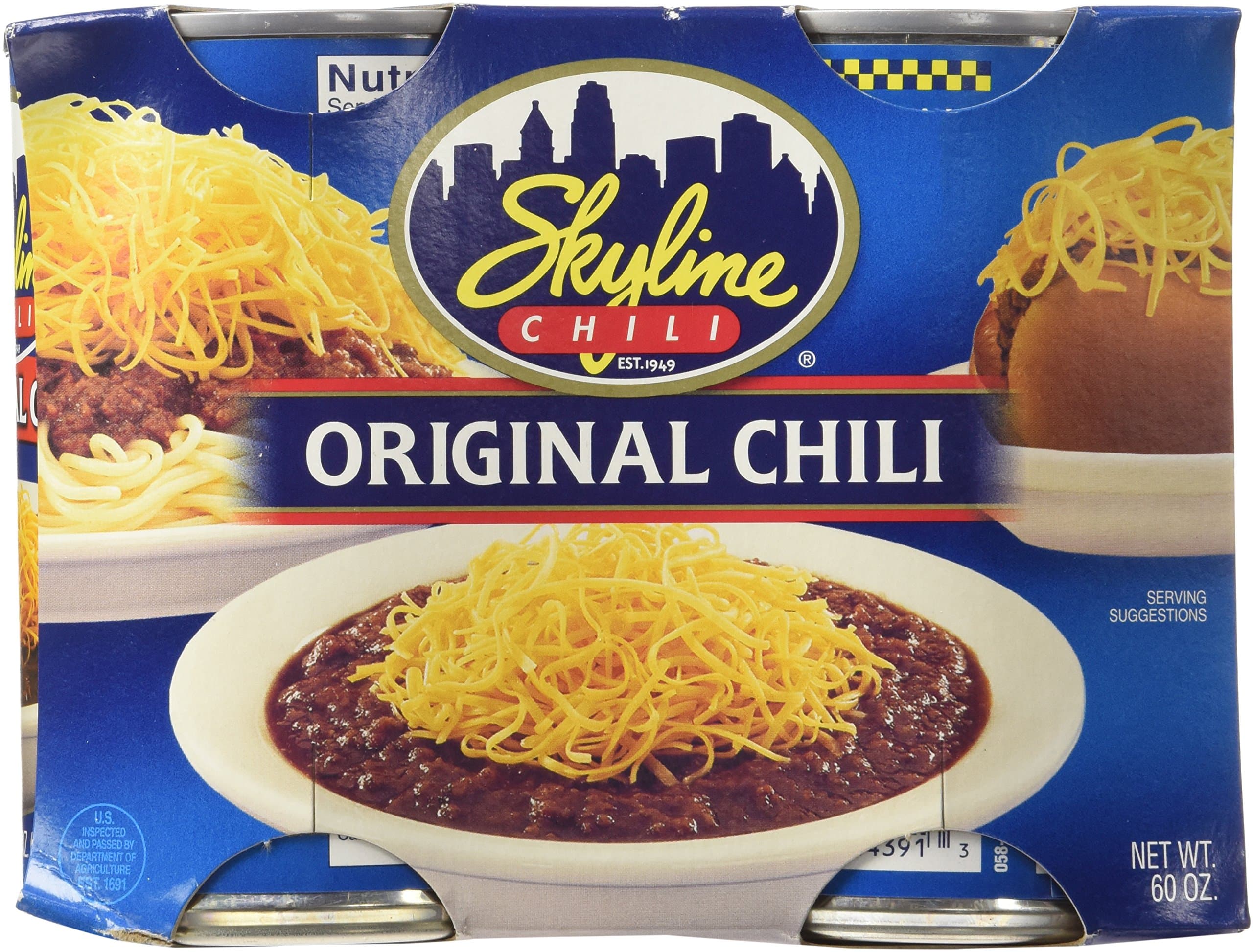 Canned Chili 15 oz Cans (8-Pack) Authentic Ground Beef Cincinnati Chili with No Beans High-Protein Chili Dog Sauce Hot Dog Chili Coney Sauce Ready to Heat