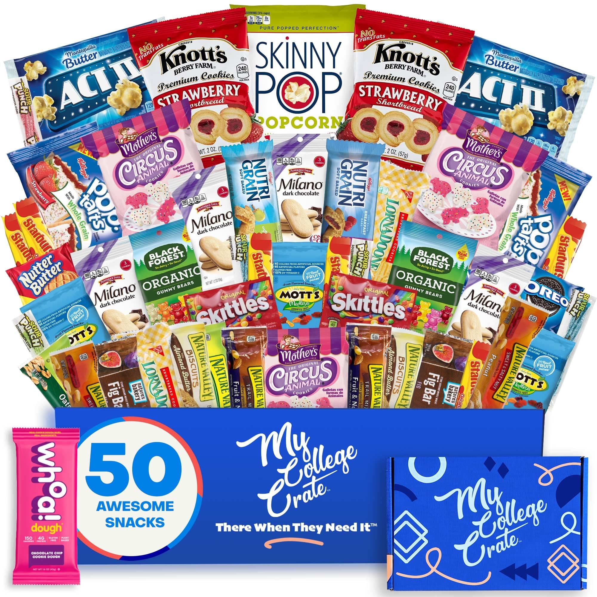 My College Crate Lady Box Ultimate Lady Snack Box Care Package (50 piece Snack Pack) Chips Variety Pack, Cookies, Gummies, Popcorn
