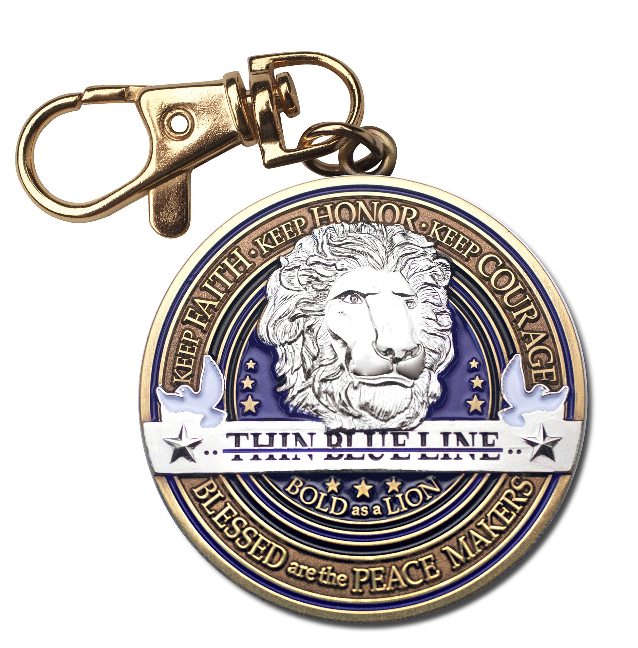 Law Enforcement Appreciation Challenge Clip · Police Thank You Key Chain · Thin Blue Line · Morale Coin