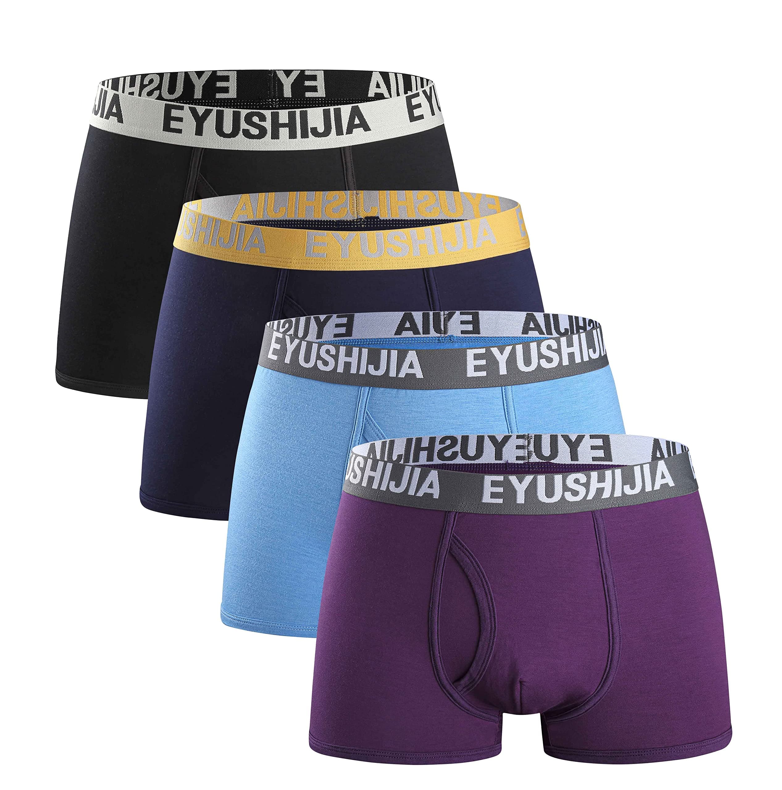 Men's 4 Pack Comfortable Underwear Boxer Briefs